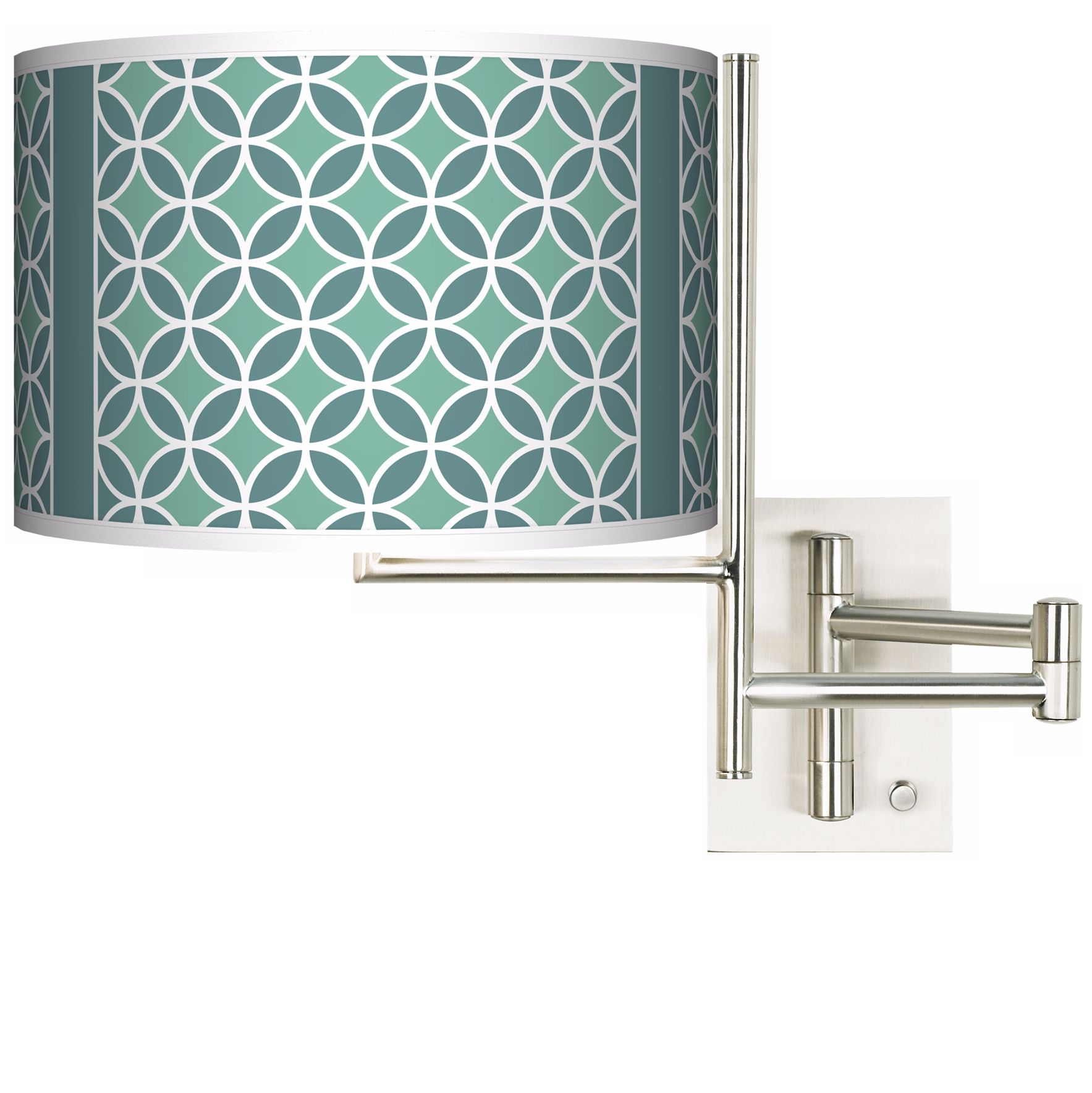 Aqua Rings Giclee Tempo Plug-In Swing Arm Wall Light