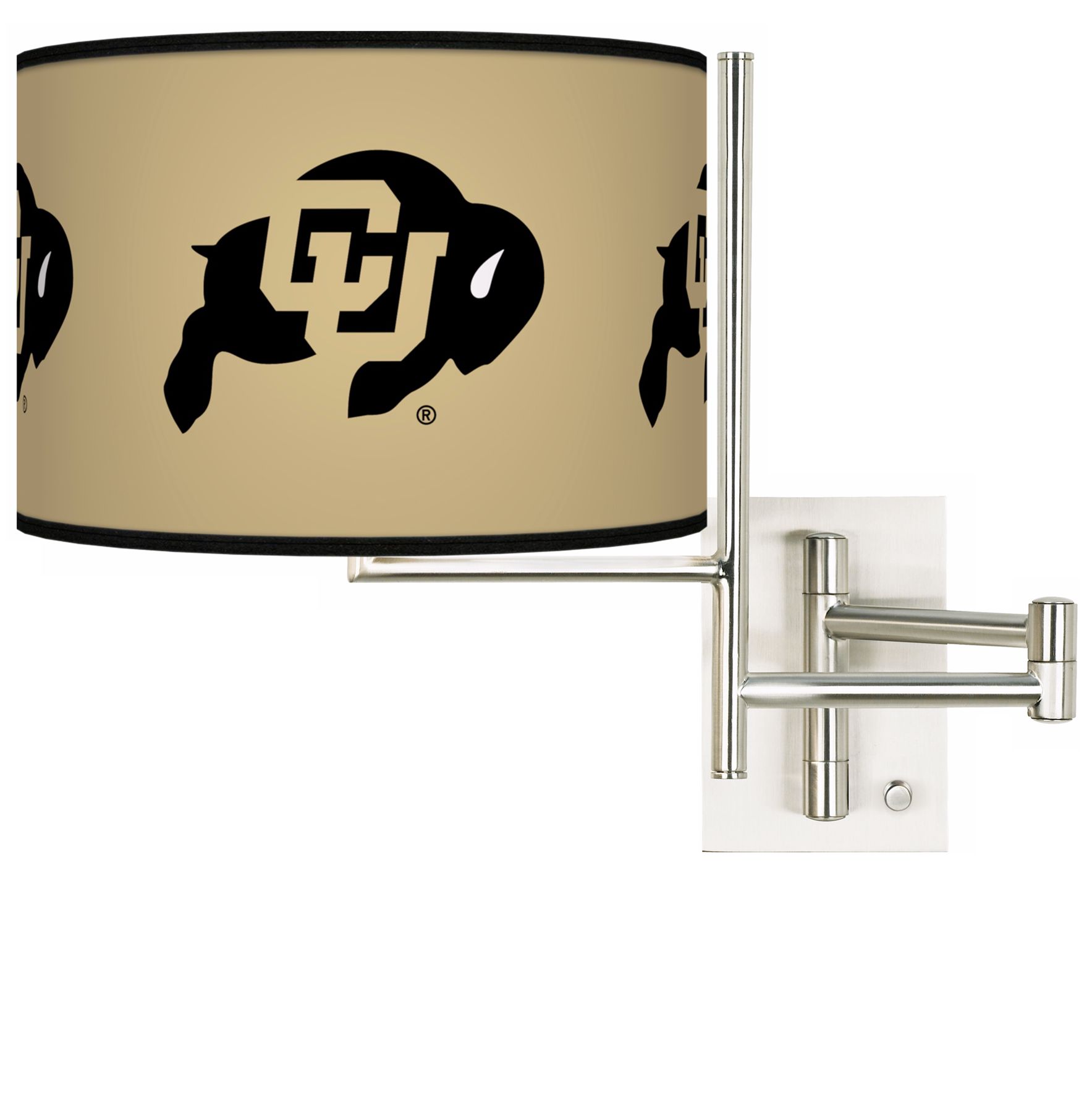 University of Colorado Steel Swing Arm Wall Light