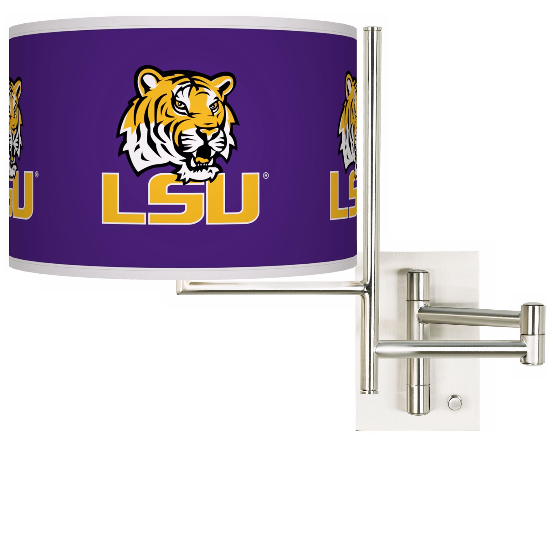 Louisiana State University Steel Swing Arm Wall Light