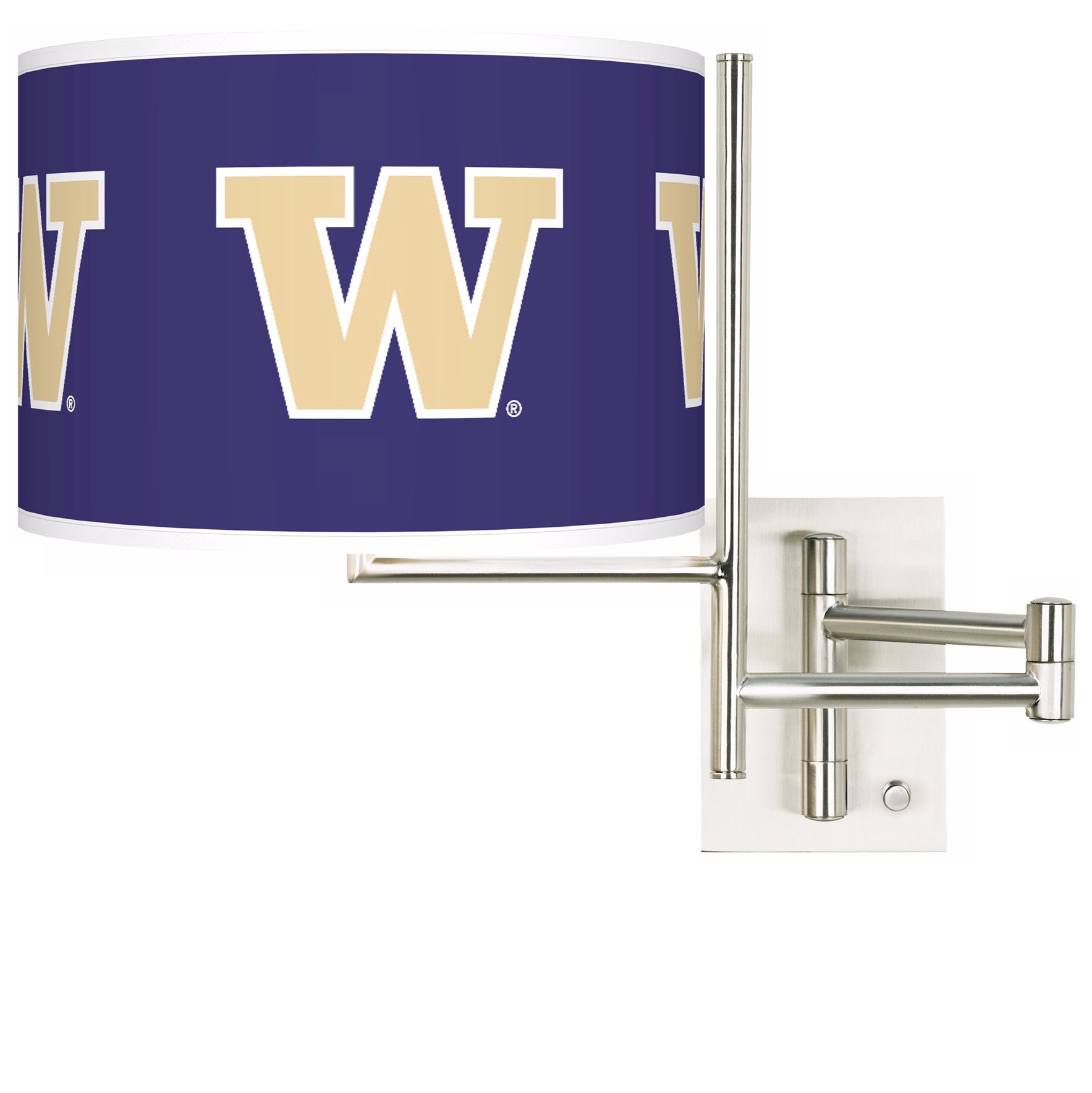 University of Washington Steel Swing Arm Wall Light