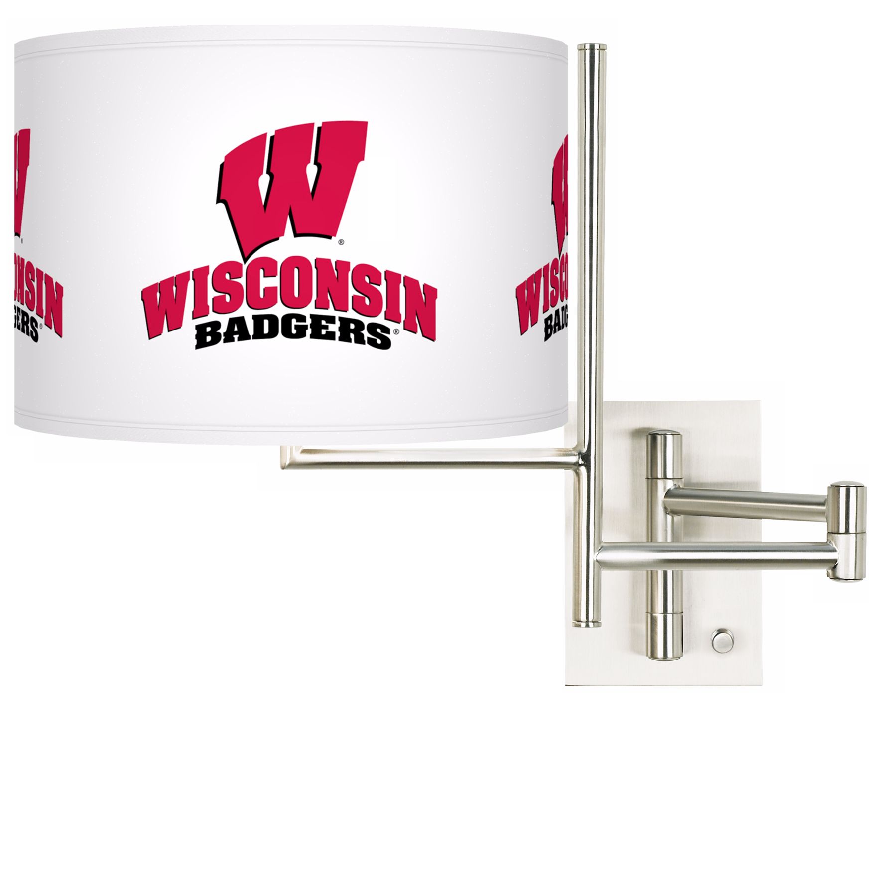University of Wisconsin Steel Swing Arm Wall Light