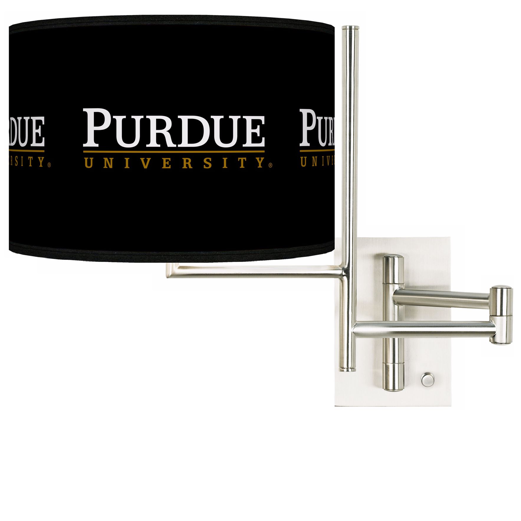 Purdue University Steel Swing Arm Wall Light