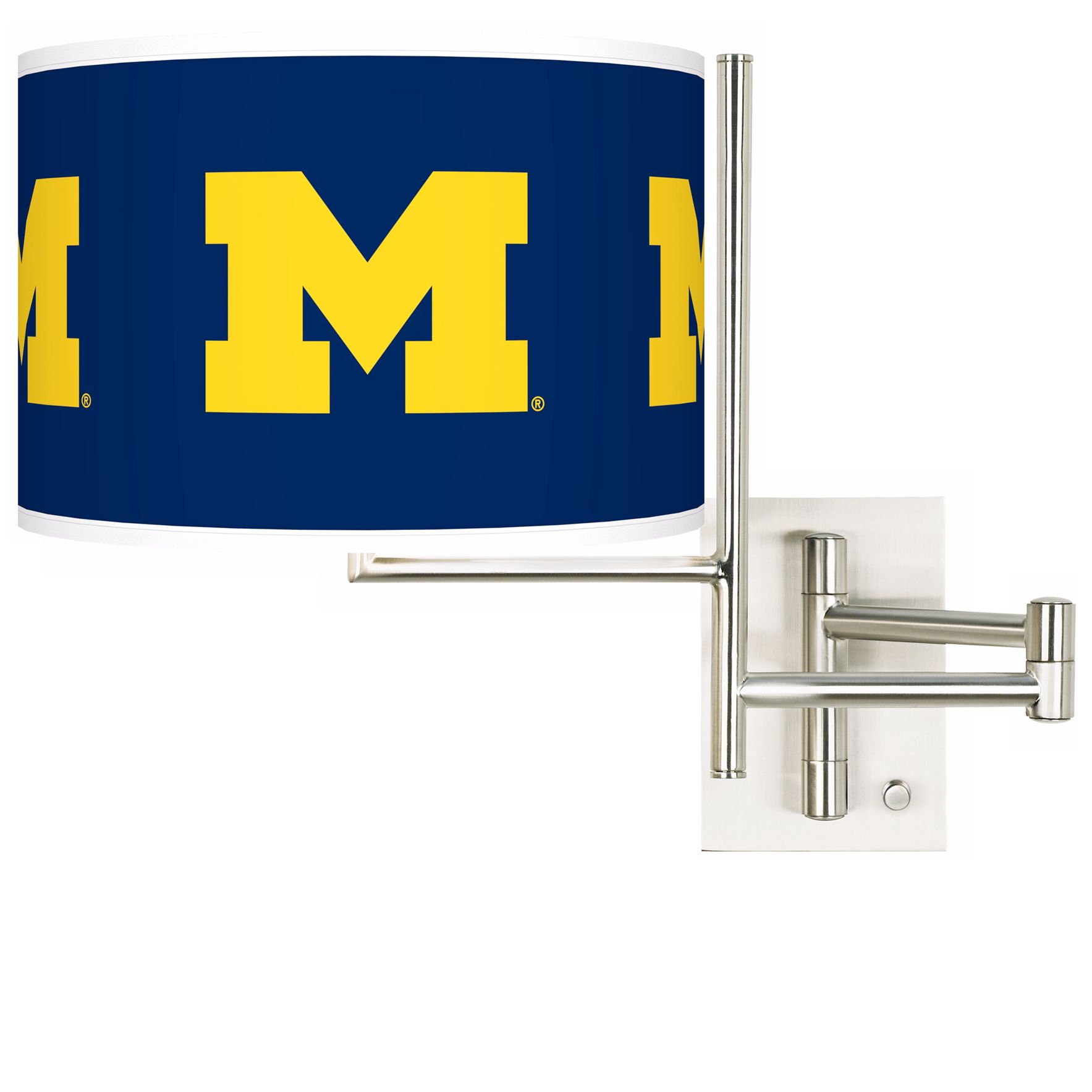 The University of Michigan Steel Swing Arm Wall Light