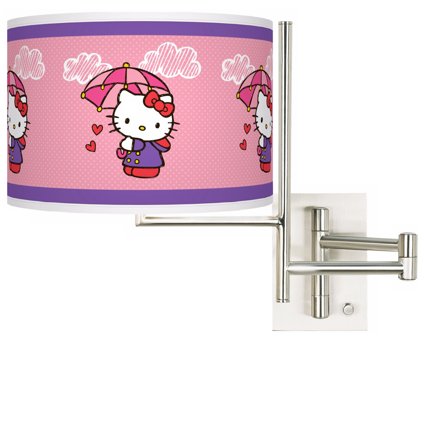 Hello Kitty Rain or Shine Plug-In Swing Arm Wall Light