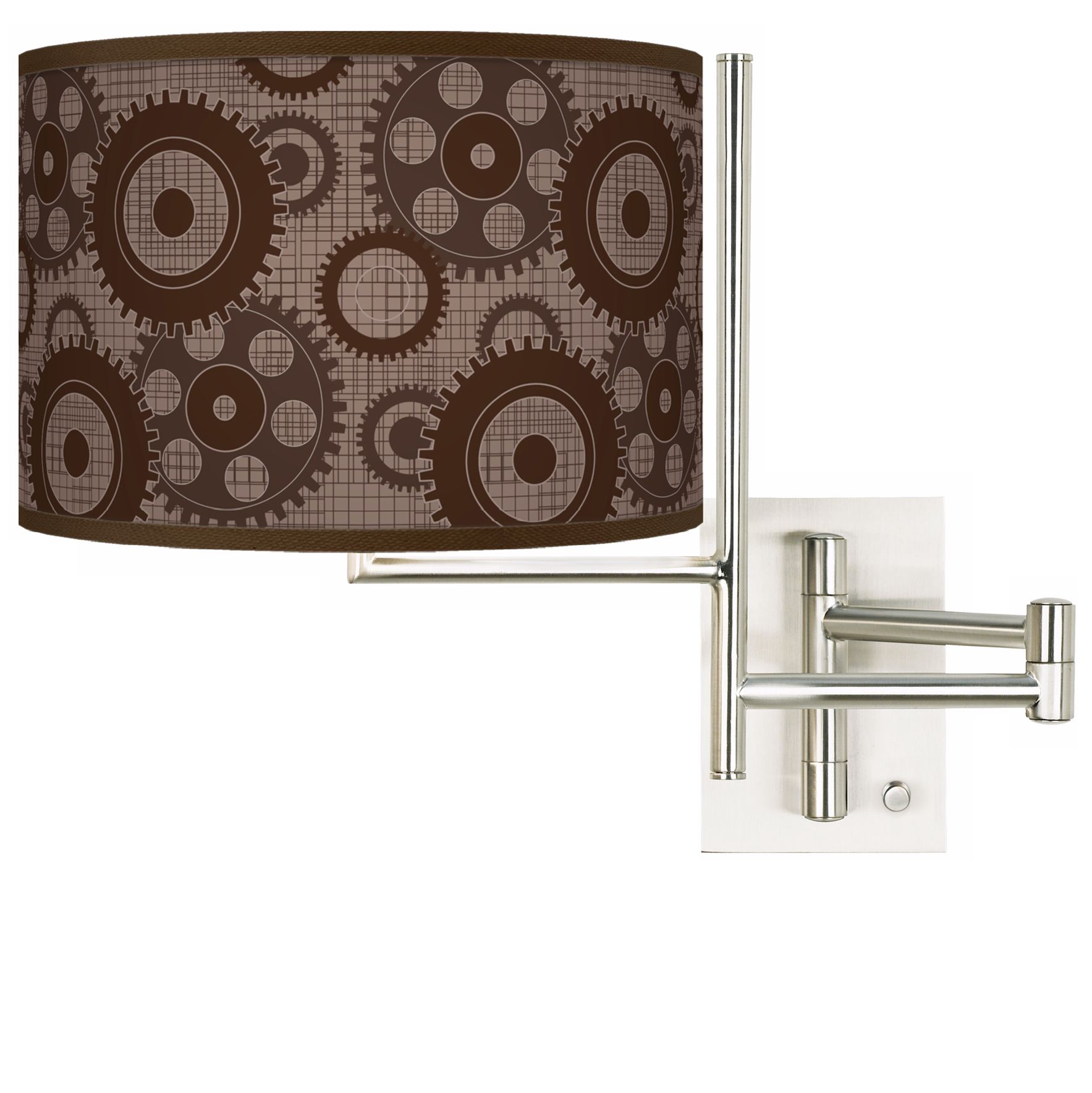 Industrial Gears Plug-in Swing Arm Wall Light