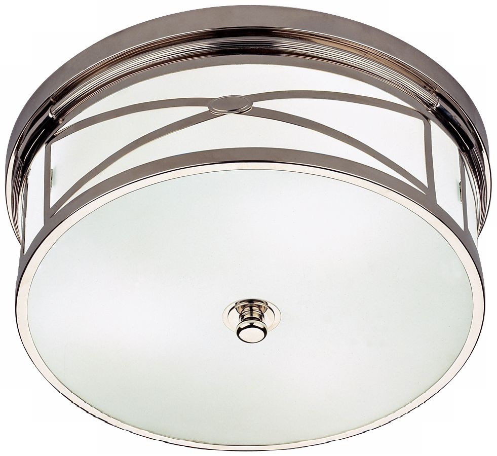 Robert Abbey Chase 15" Wide Nickel Flushmount Ceiling Light