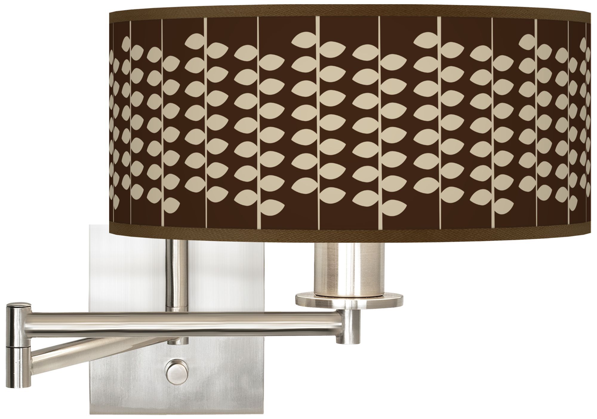 Hi Fi Giclee Brushed Steel Plug-In Swing Arm Wall Light
