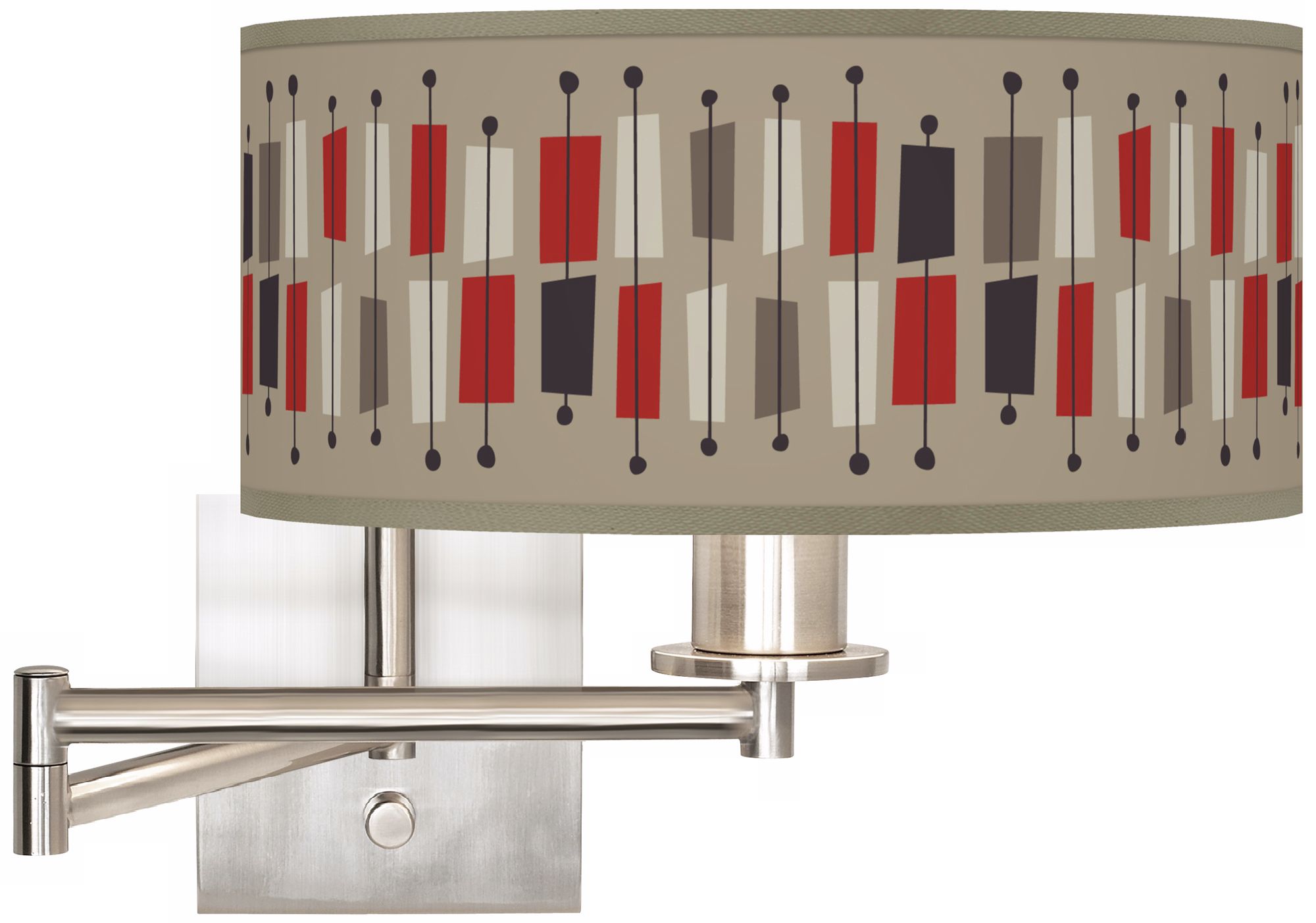 Bounce Giclee 12" Wide Swing Arm Wall Light