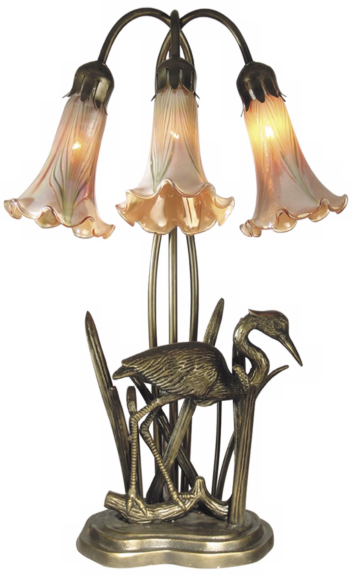 Dale Tiffany Columbus Lily Brass Table Lamp