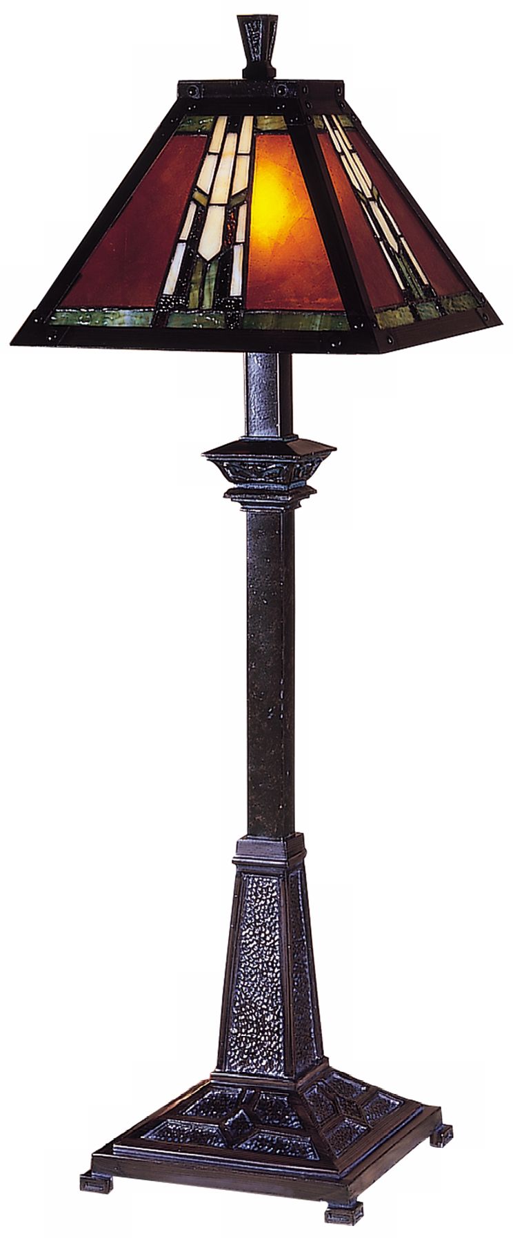 Dale Tiffany Amber Monarch Mission Style Buffet Lamp