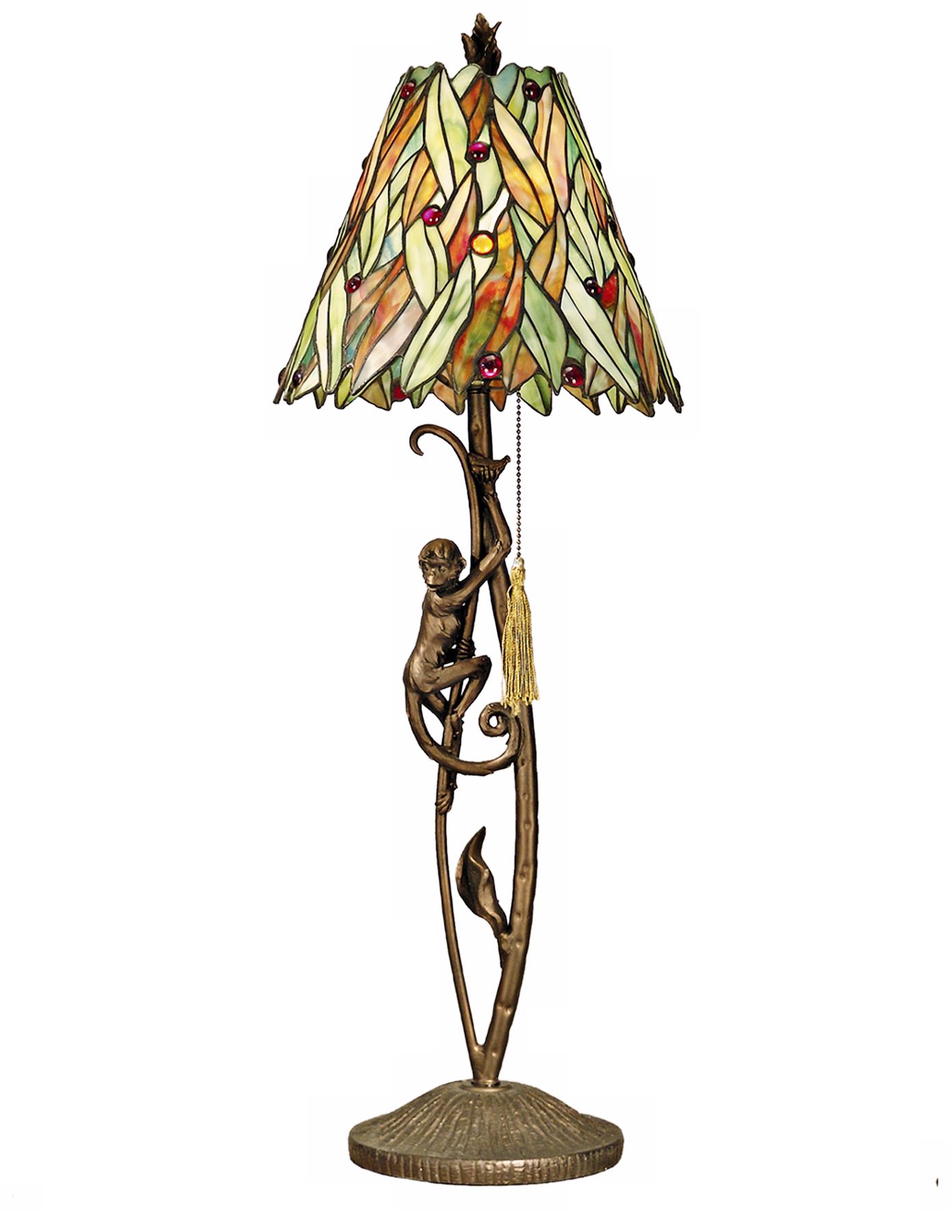 Dale Tiffany Aikman Climbing Monkey Table Lamp