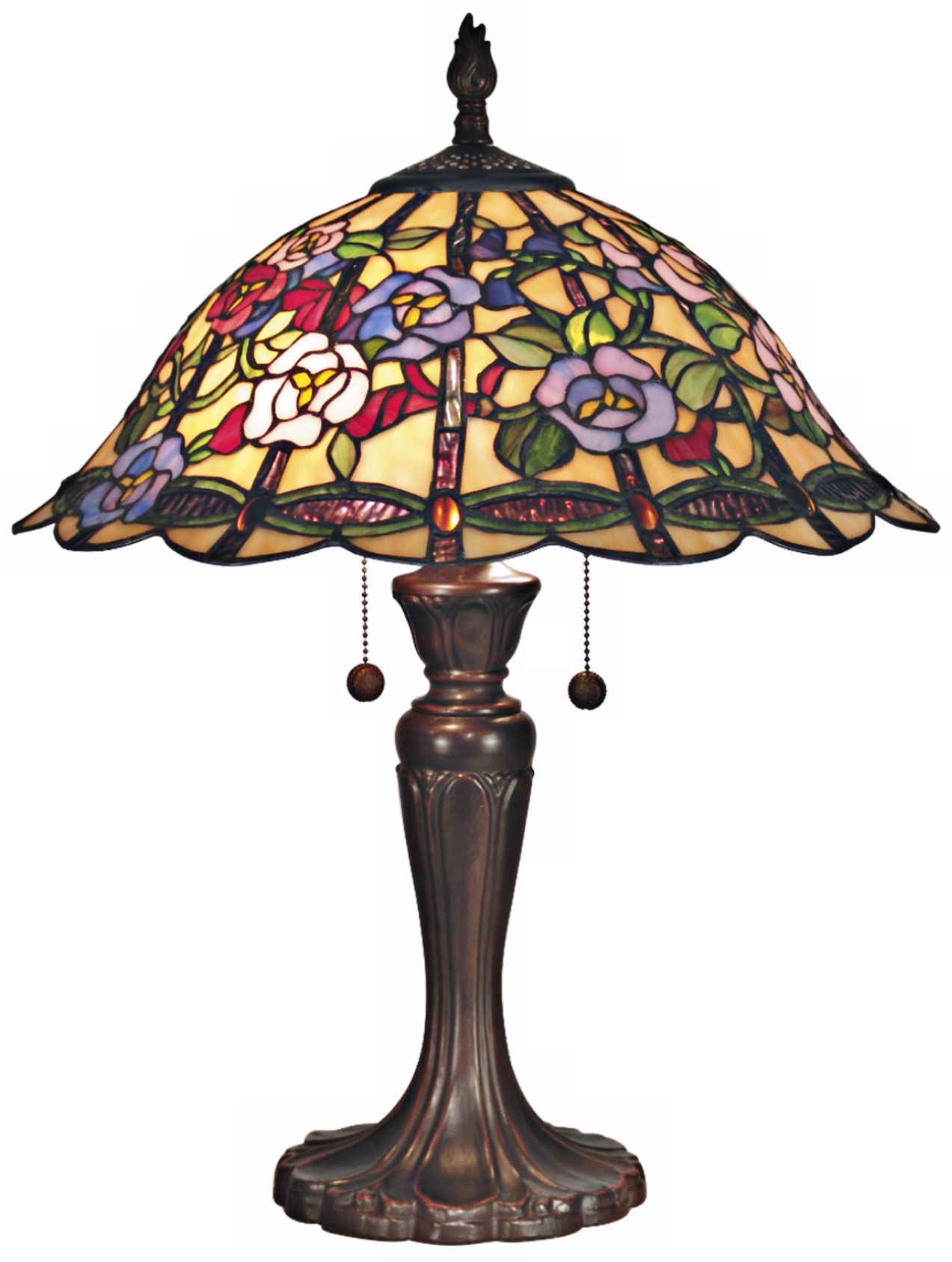 Dale Tiffany Auberry Tiffany Style Art Glass Table Lamp