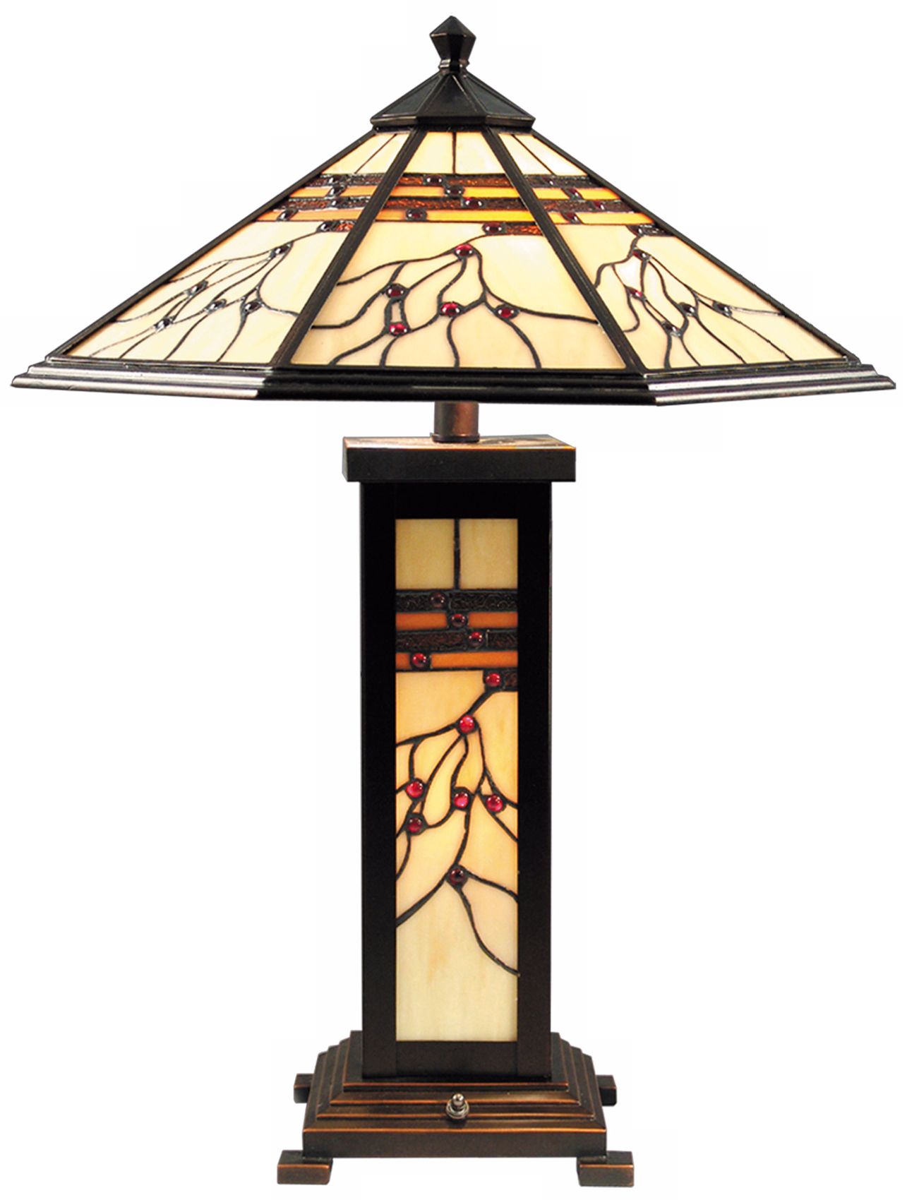 Dale Tiffany Mission Hills Art Glass Night Light Table Lamp