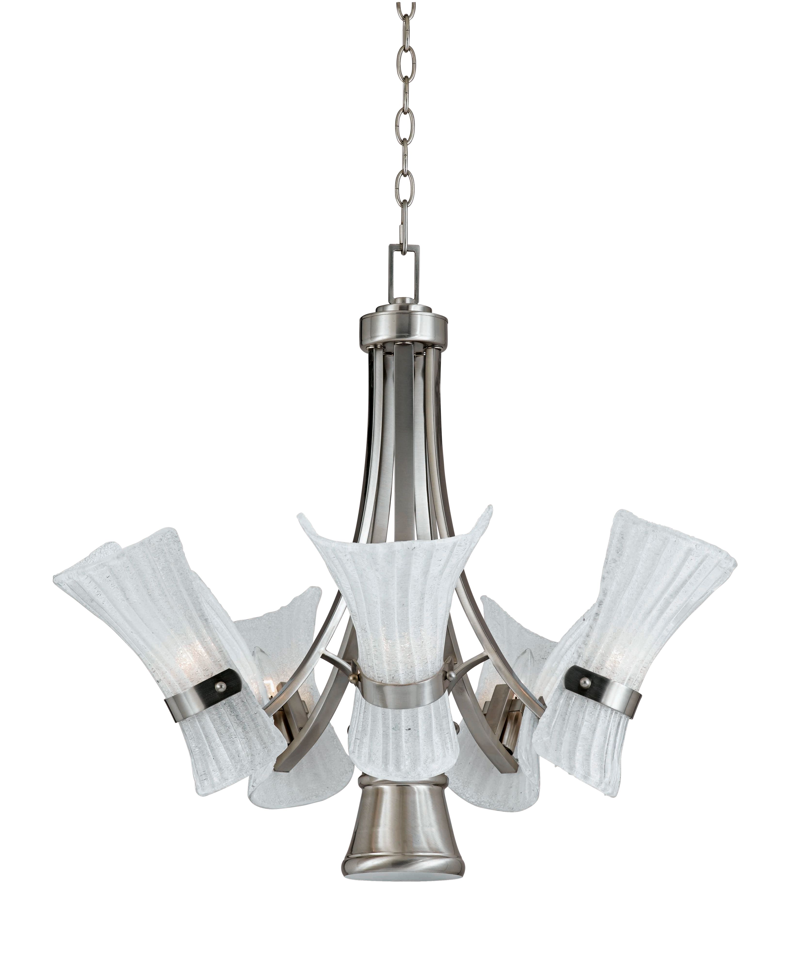 Fiji Collection Nickel 5-Light Chandelier