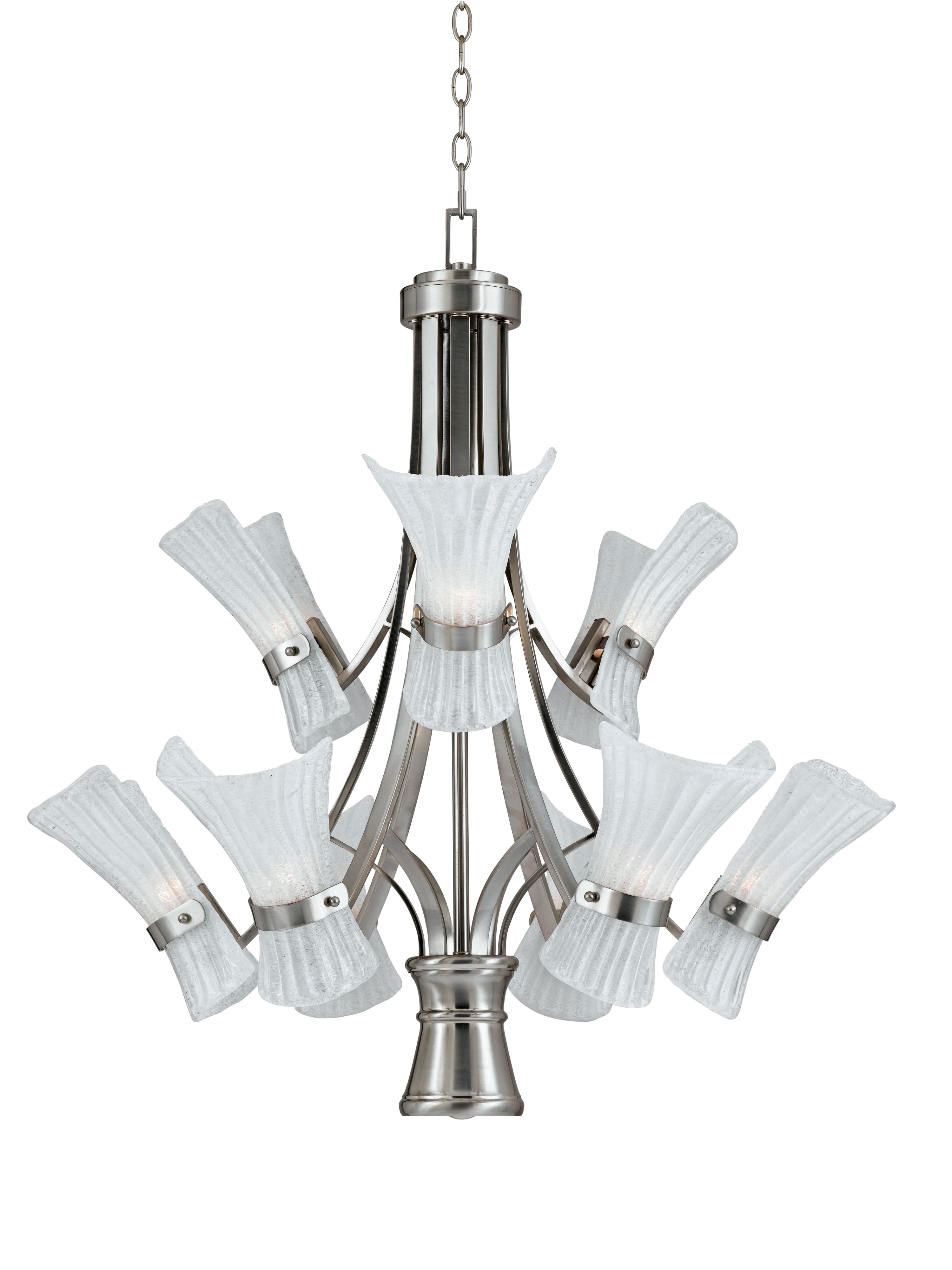Fiji Collection Nickel 10-Light Pendant Chandelier