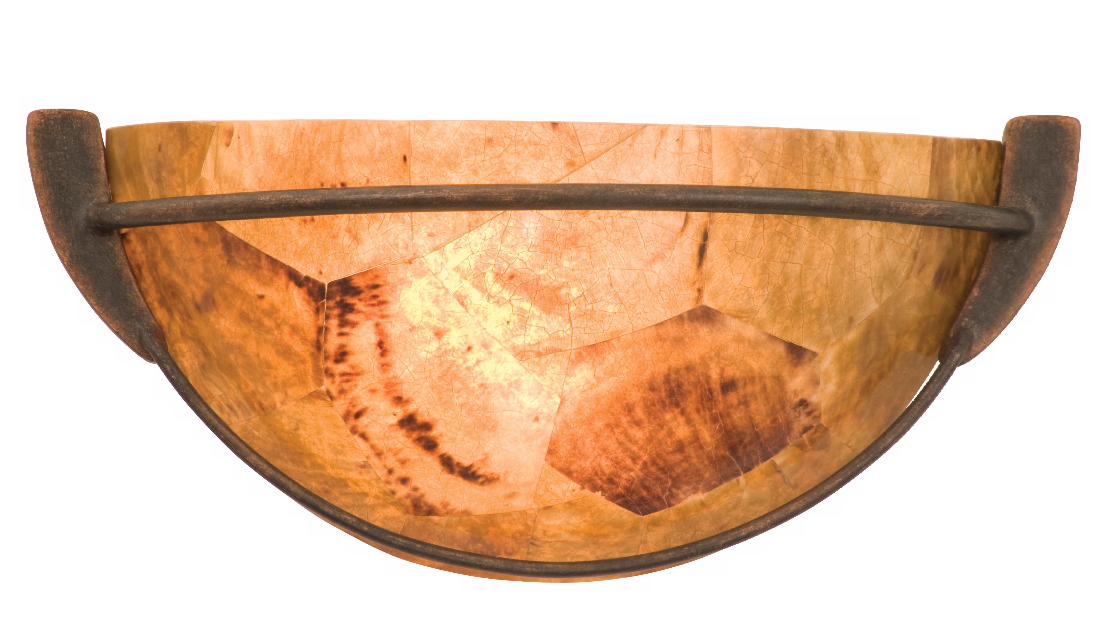 Grande Collection Penshell Glass 15" Wide Wall Sconce