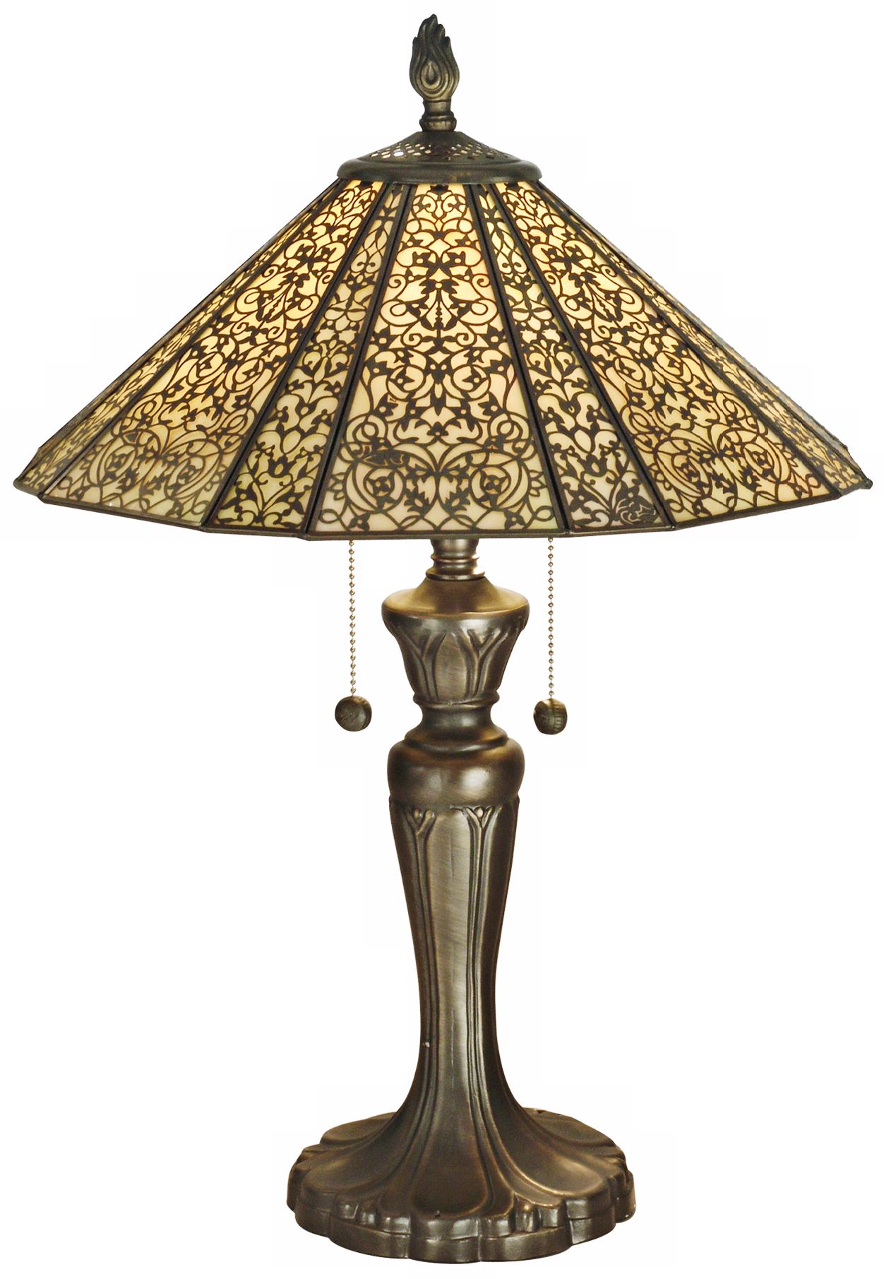 Dale Tiffany Filigree Art Glass Table Lamp