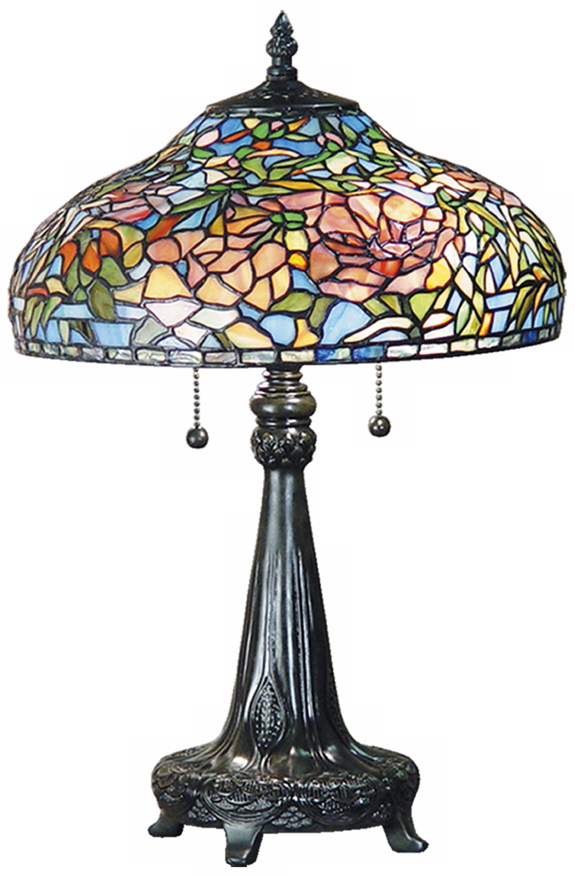 Dale Tiffany Peony Art Glass Table Lamp