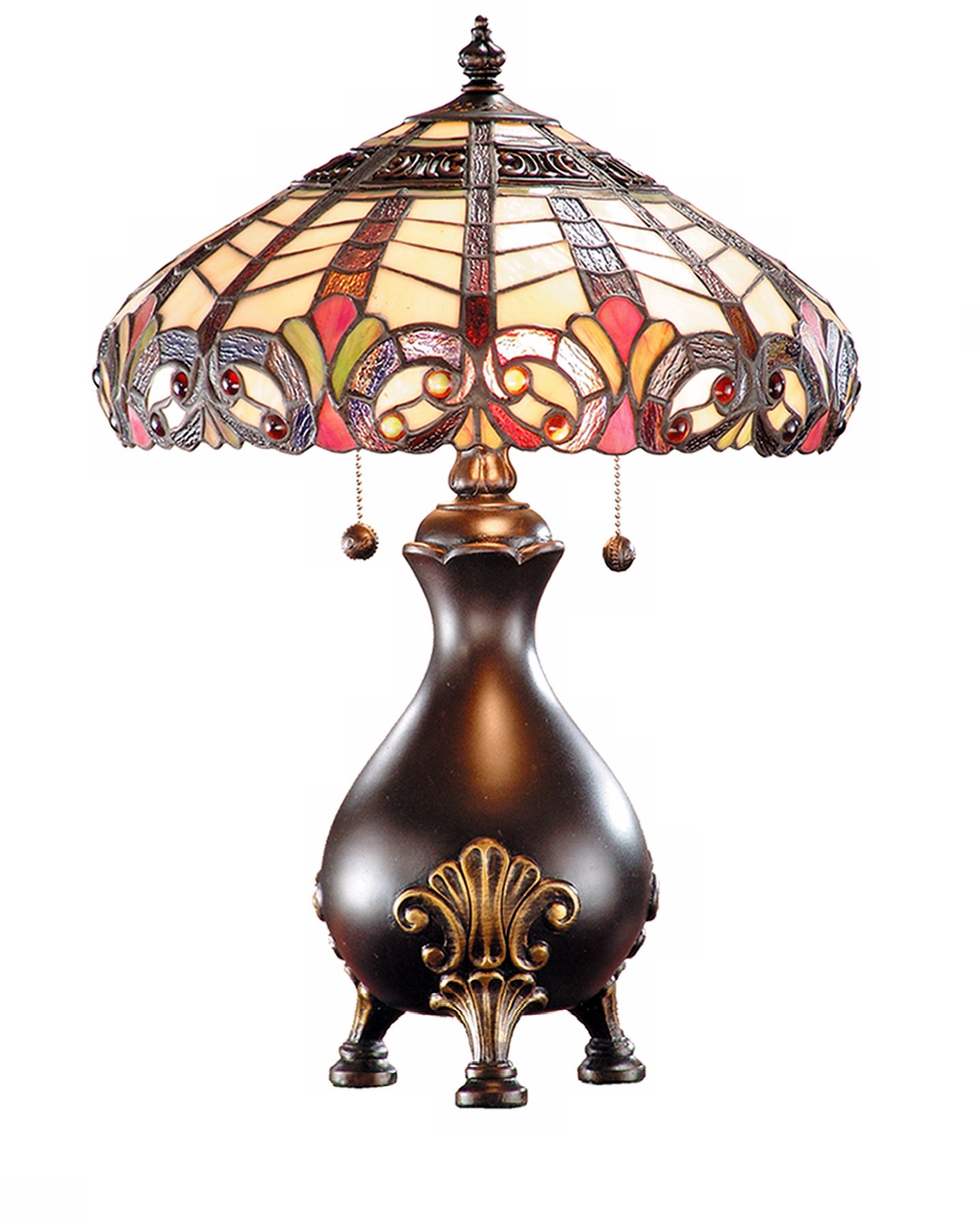 Dale Tiffany Burchell Art Glass Table Lamp