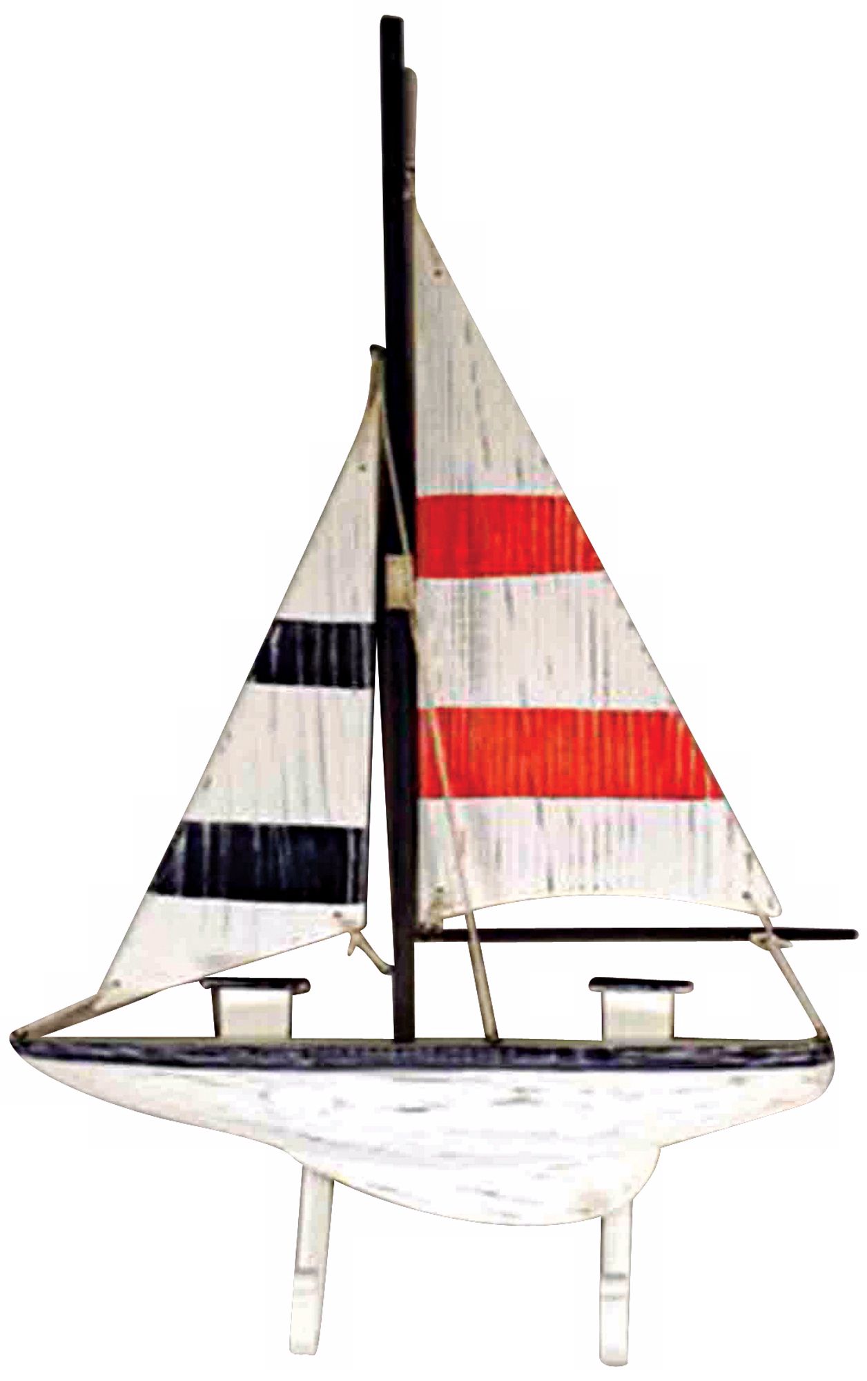 Sloop Sailing Boat 22 High Wall Mount Coat Hanger K1894