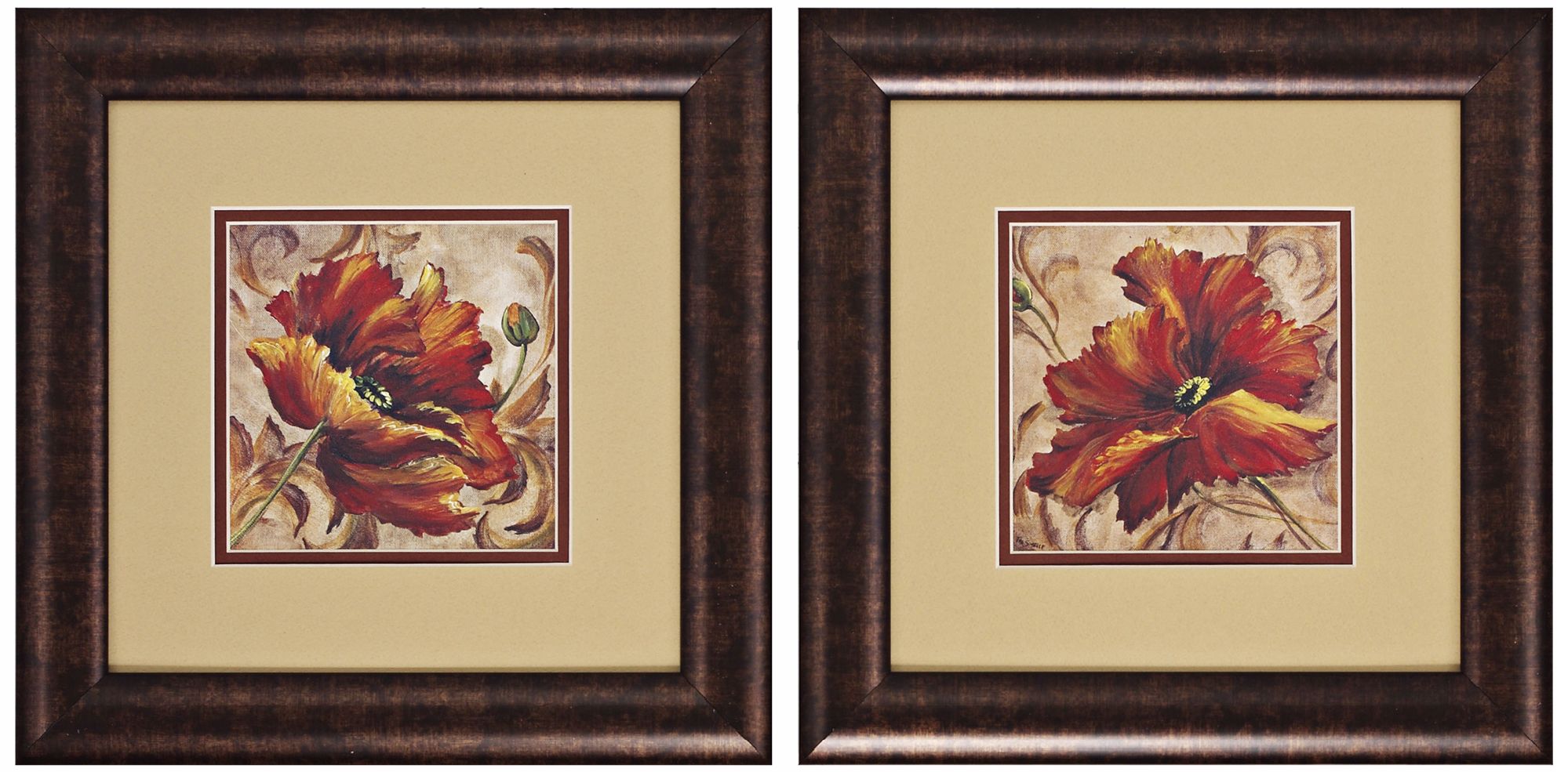 Set of 2 Poppy Prints Wall Art