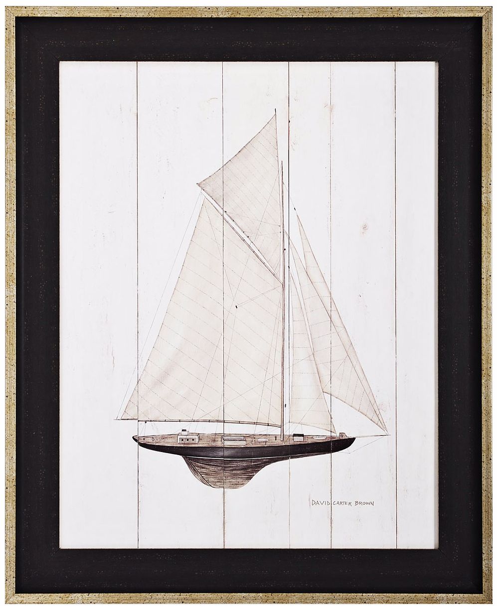 Sailboat I 33" High Framed Wall Art