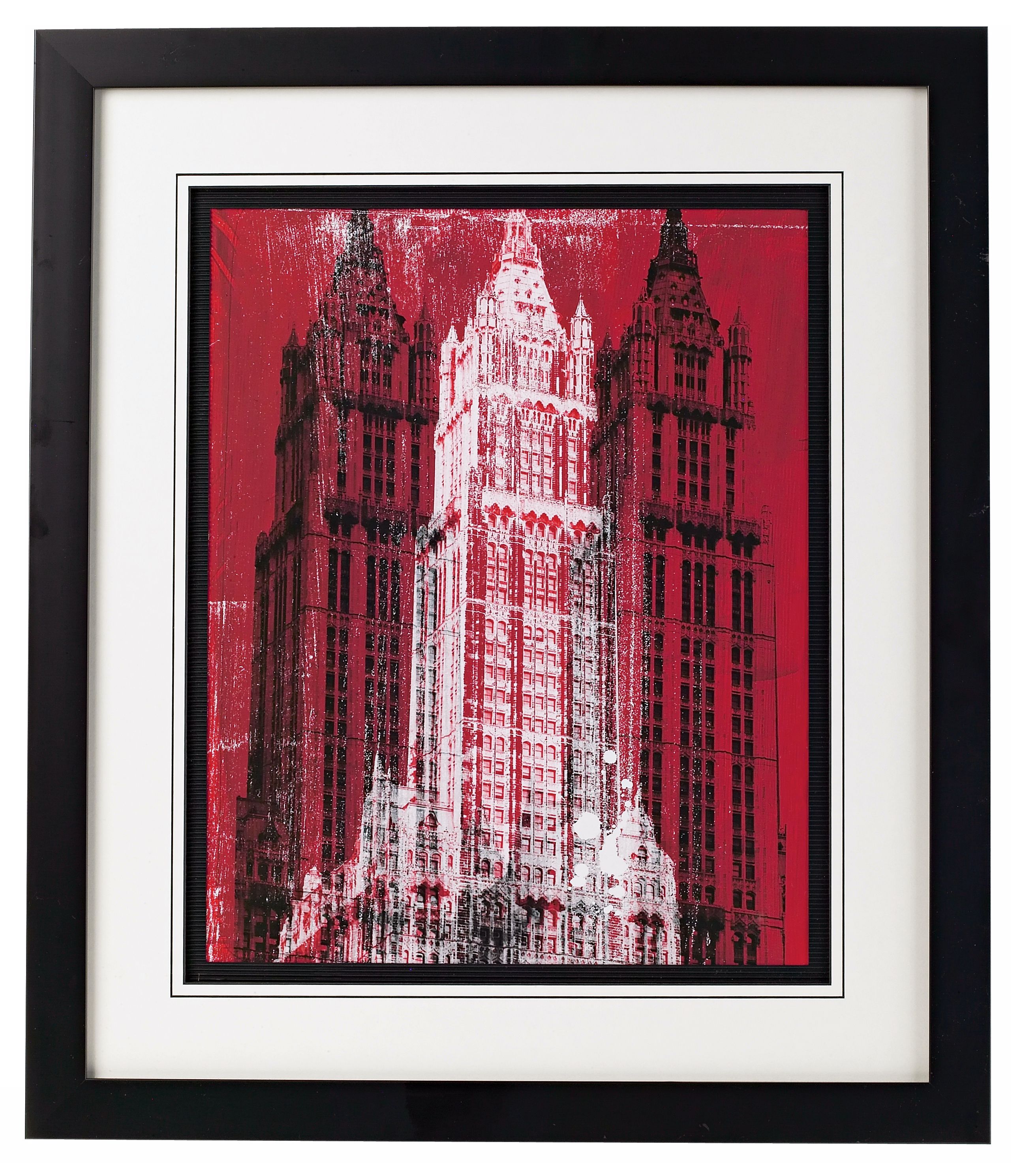 Woolworth Building Framed 29" High Wall Art
