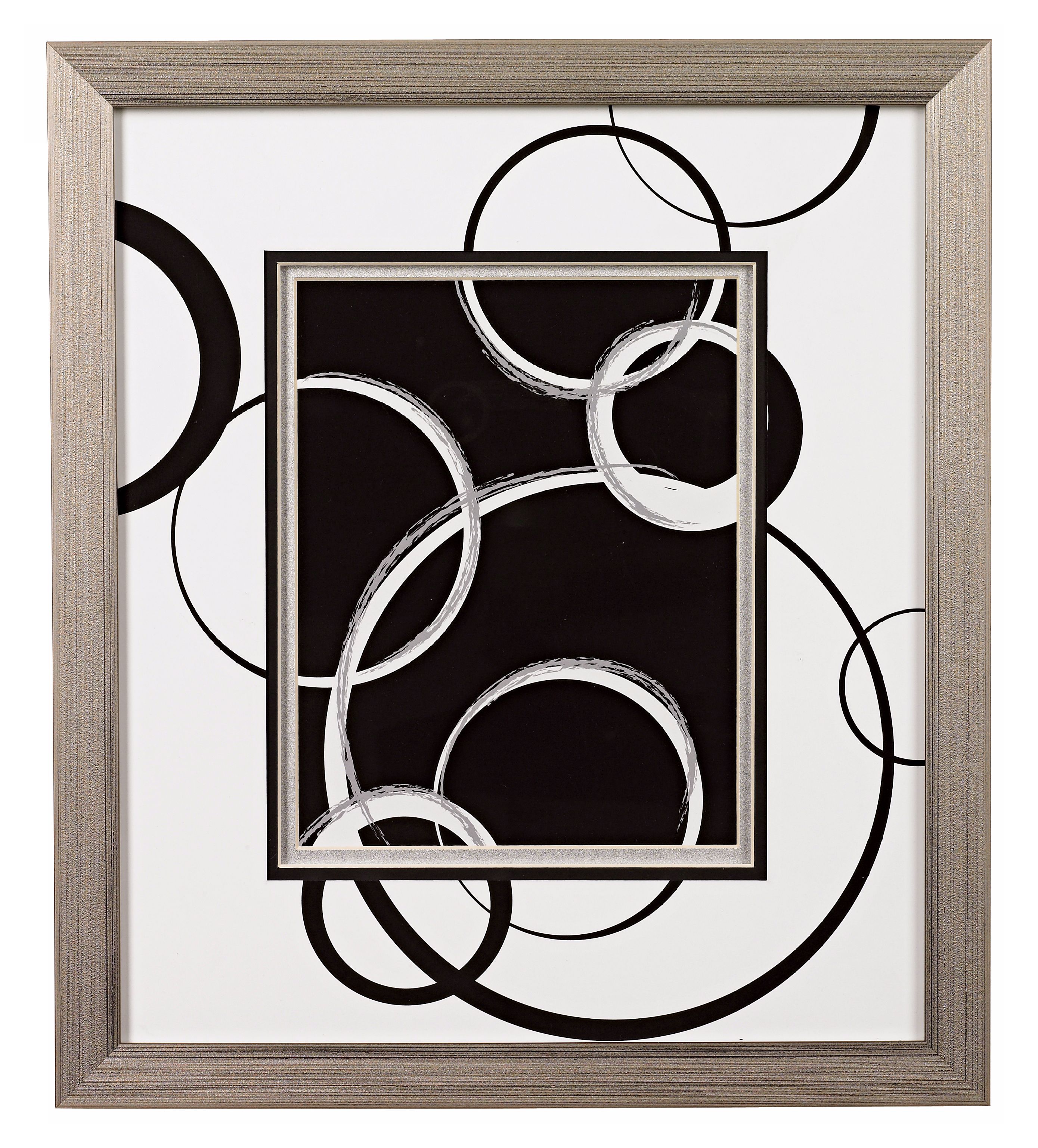 Black and White Spheres A Framed Wall Art