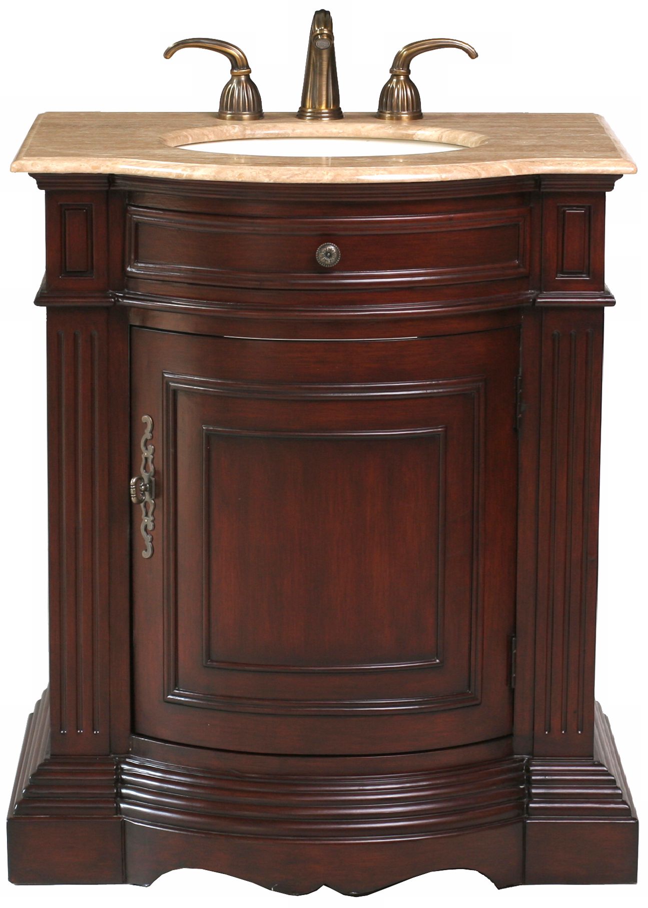 Catherine Travertine Marble Single Sink Vanity K2197