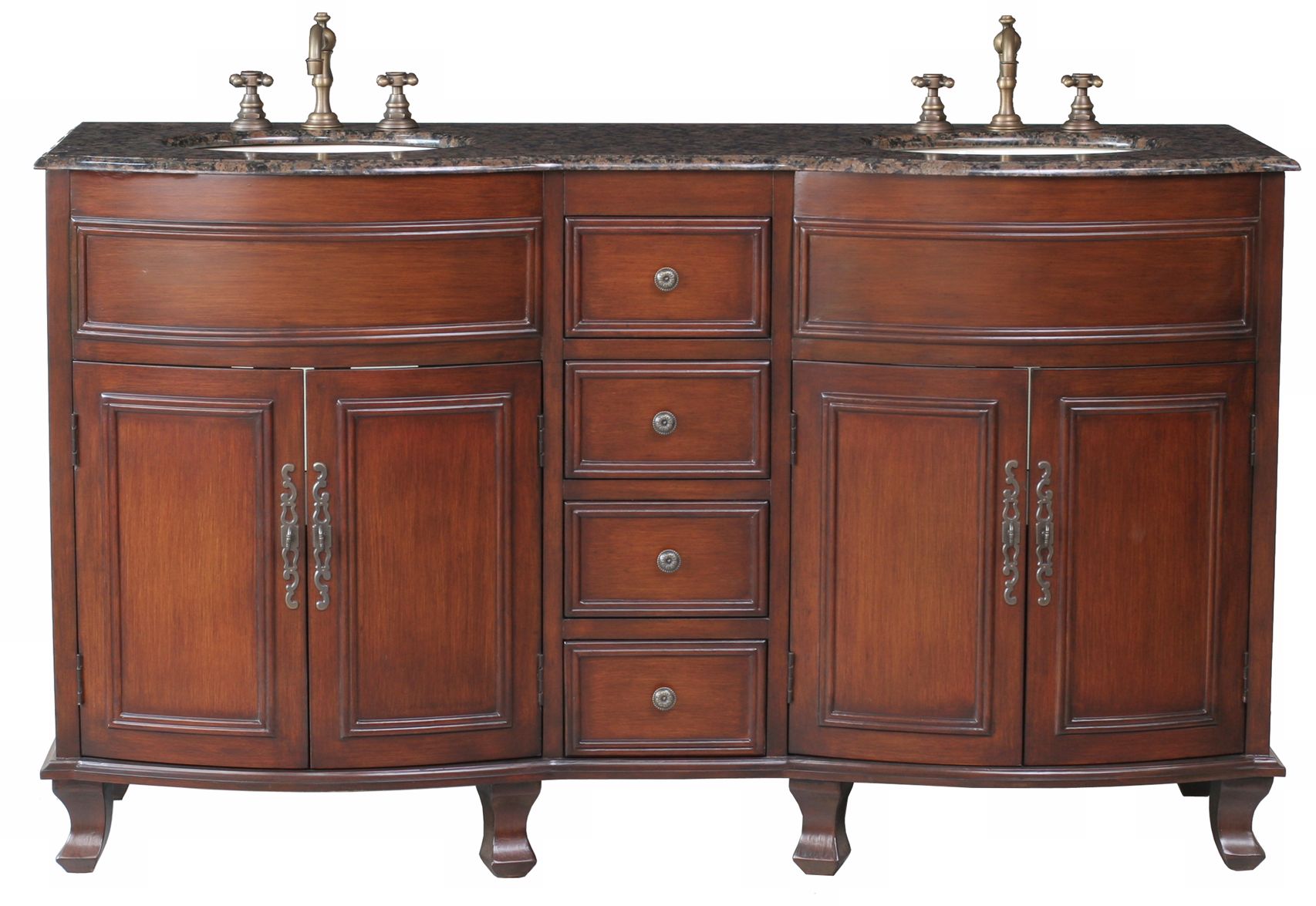 Winslow Baltic Brown Granite Double Sink Vanity