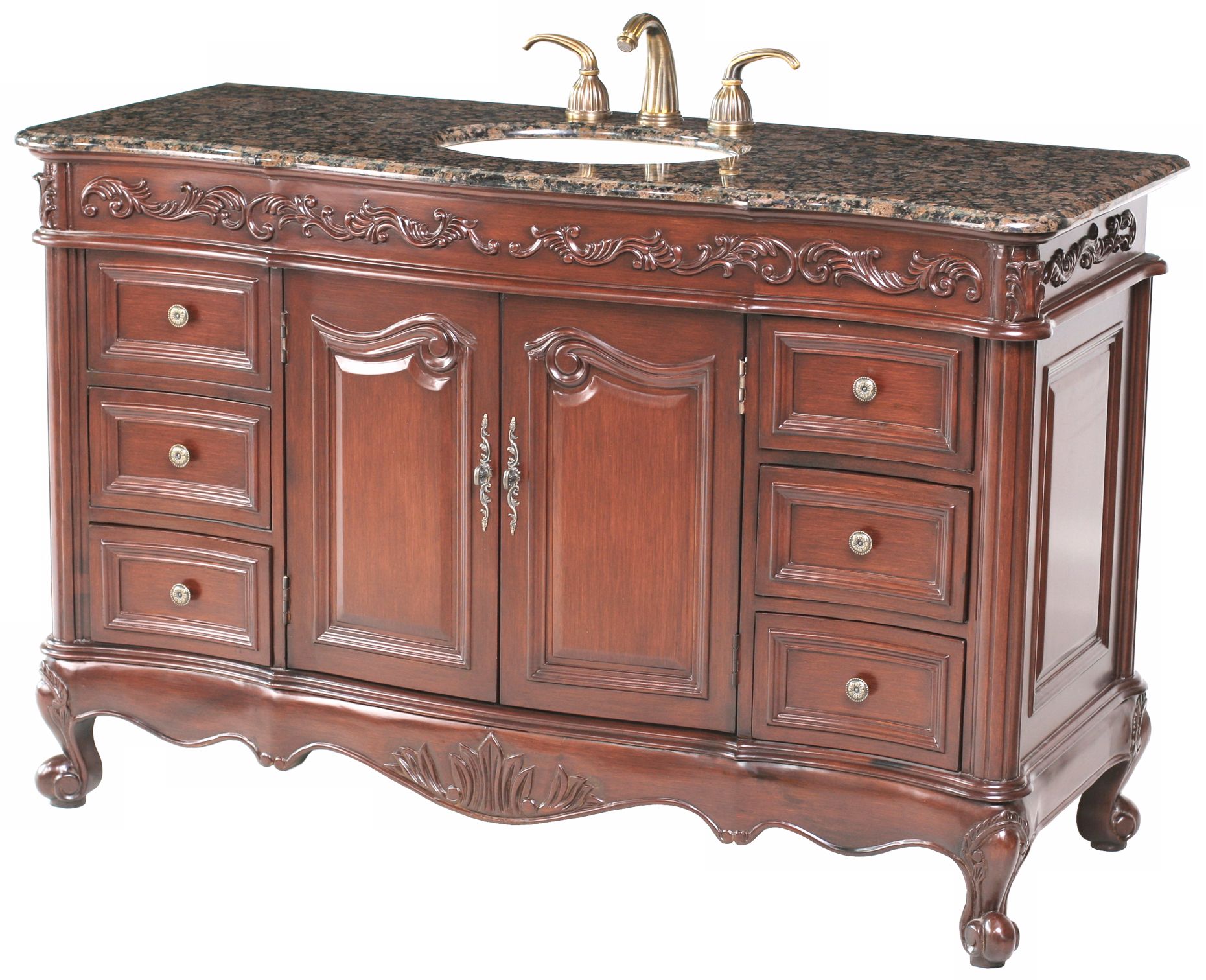Princeton Baltic Brown Granite Single Sink Vanity