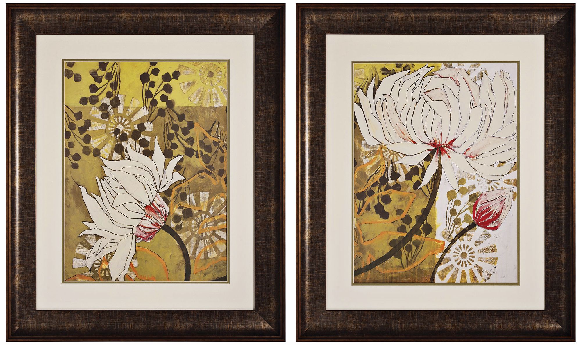 Set of Two Green Linen I & II Framed Wall Art