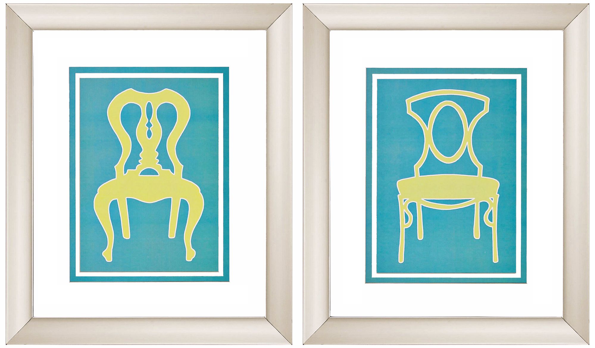 Set of 2 Chair I and II Framed Wall Art