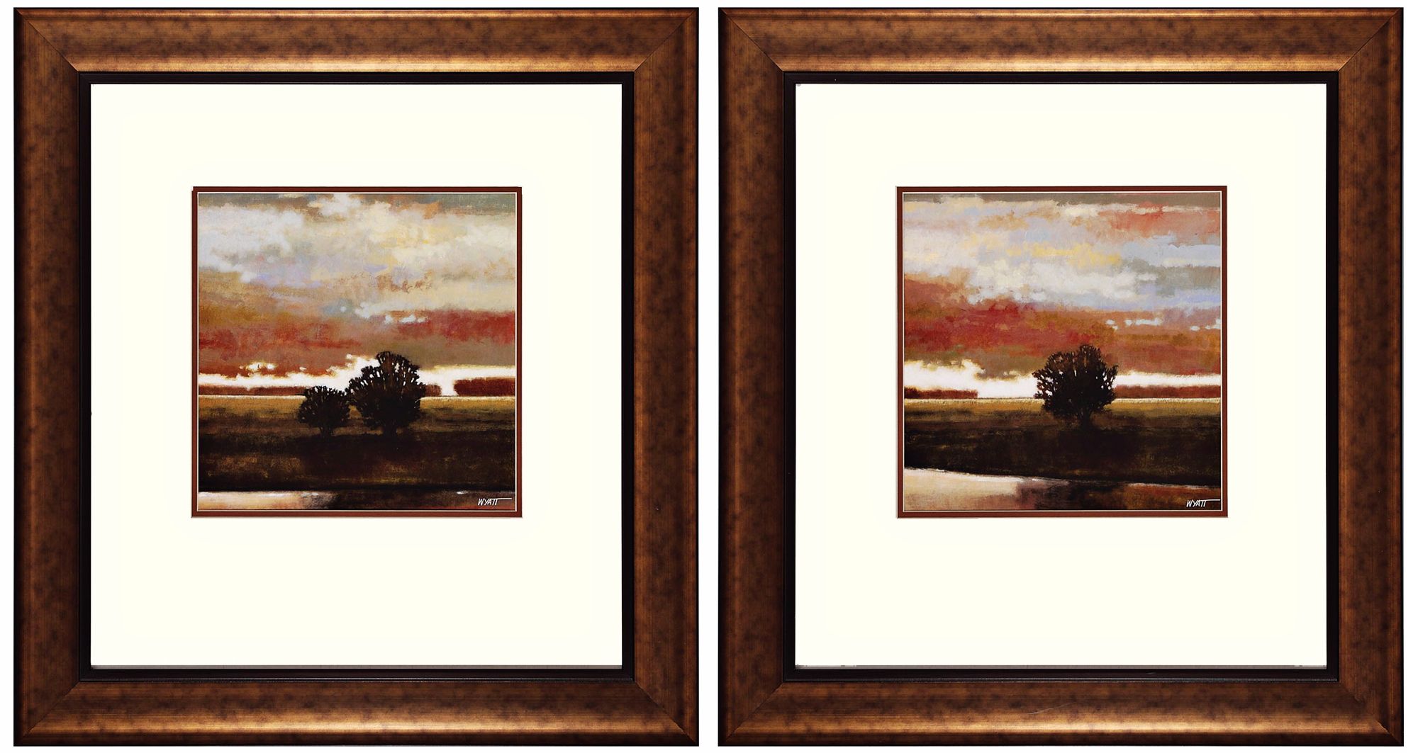 Set of 2 Painted Sky I and II Prints Wall Art