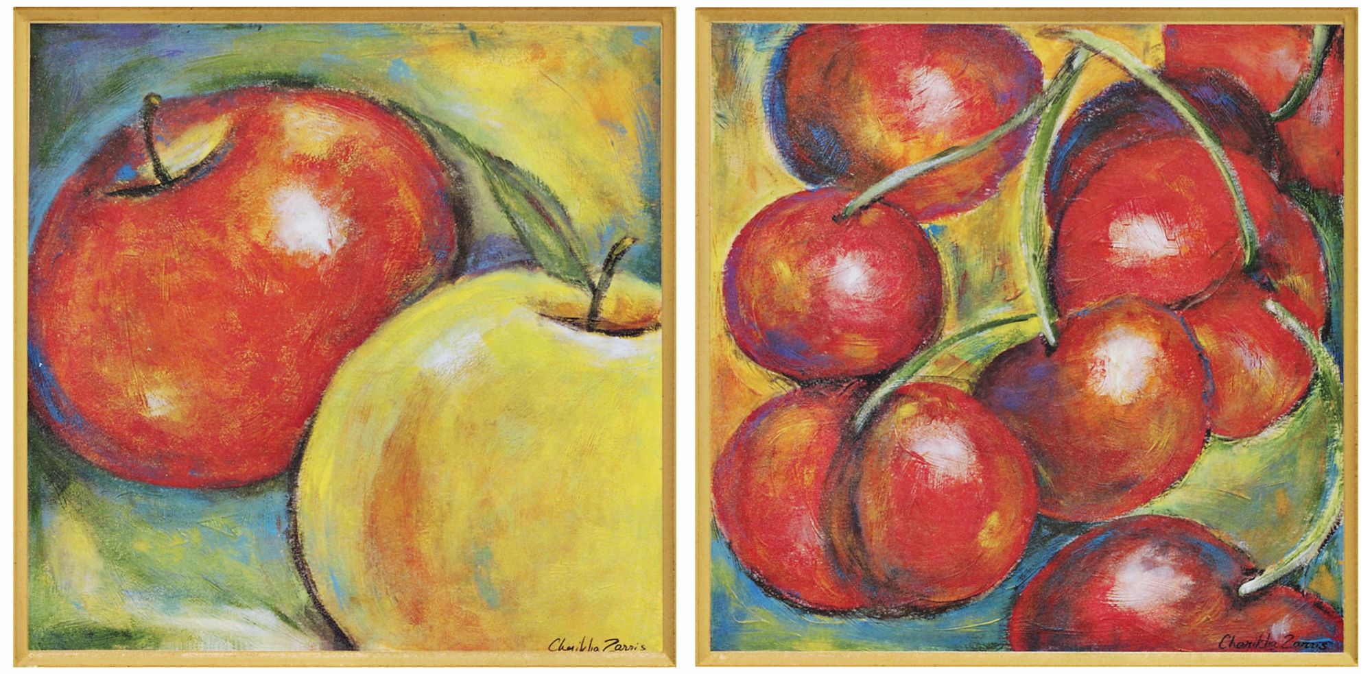 Set of 2 Fruits I and II Framed Wall Art