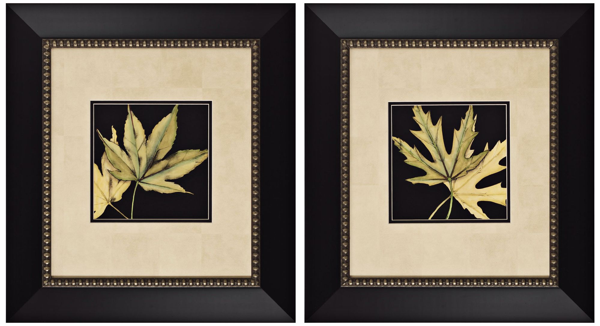 Set of 2 Leaves I and IV Prints Wall Art