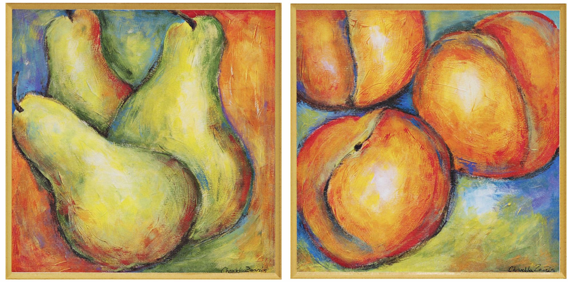 Set of 2 Fruits III and IV Framed Wall Art