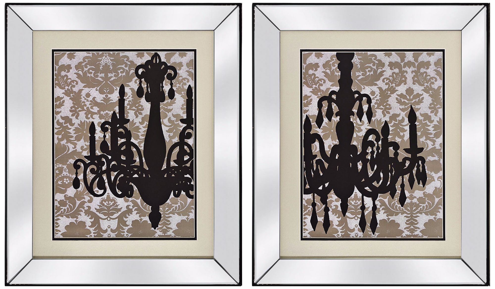 Set of 2 Chandelier Prints Wall Art