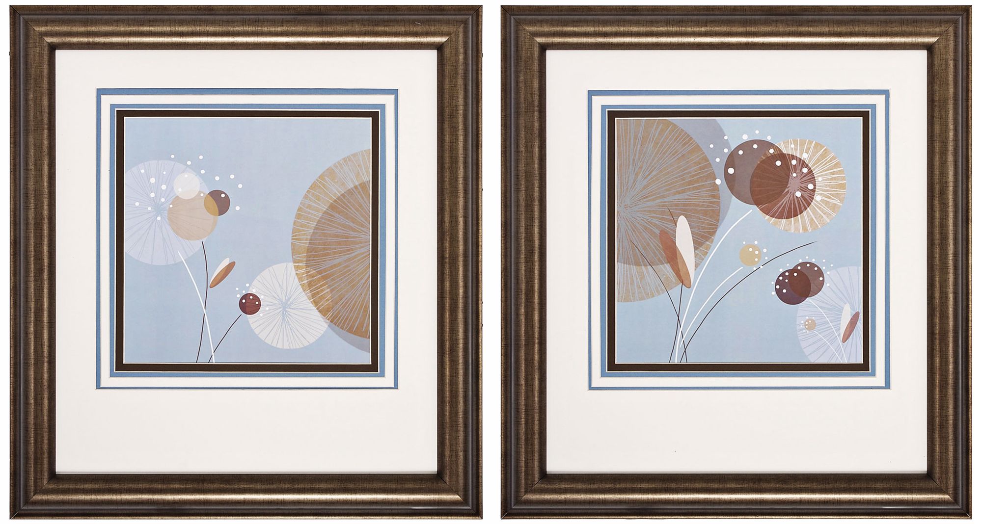 Set of Two Blue Breeze I & II Framed Wall Art