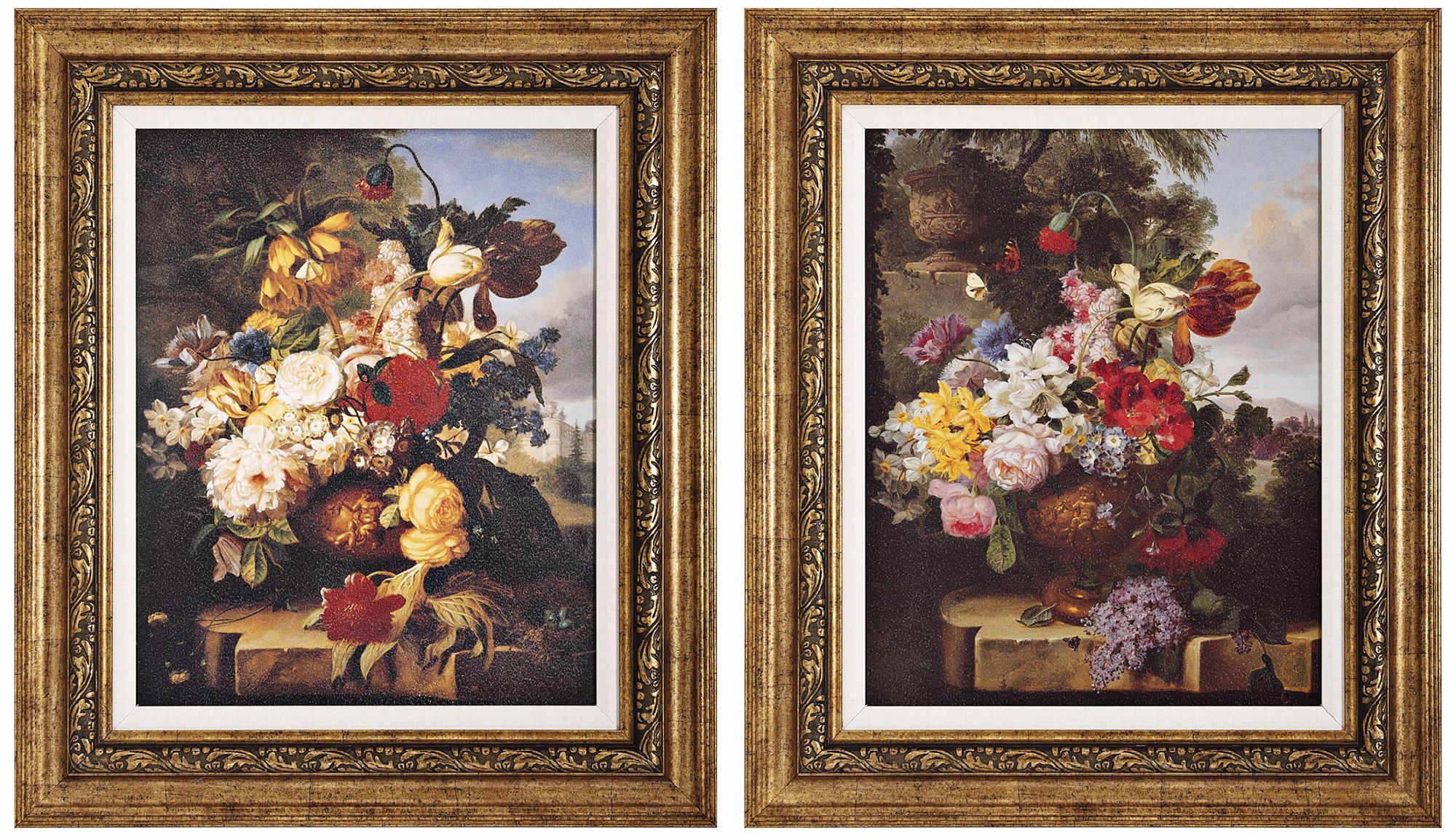 Set of 2 Garden I and II Framed Prints Wall Art