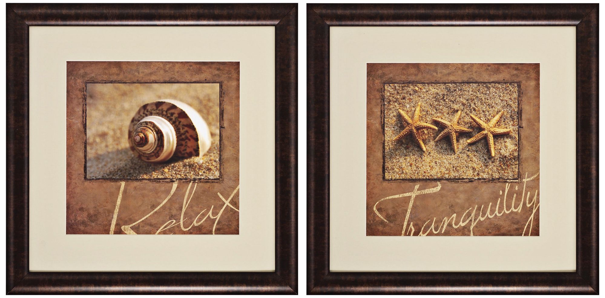Set of 2 Relax and Tranquility Prints Wall Art