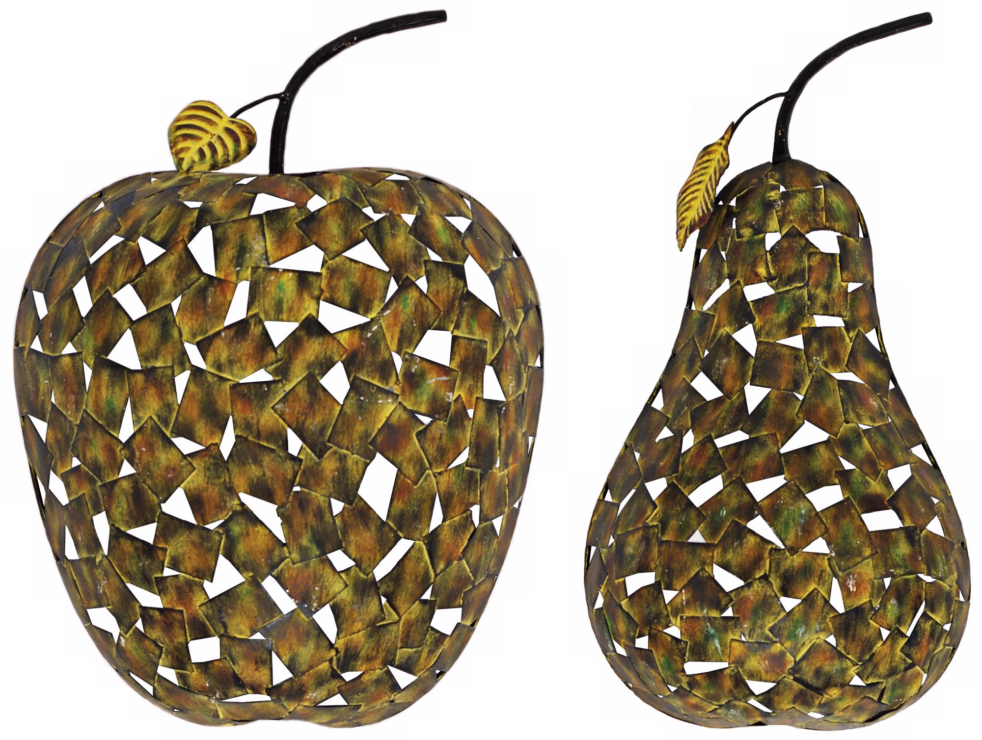 Apple and Pear Metal Wall Art