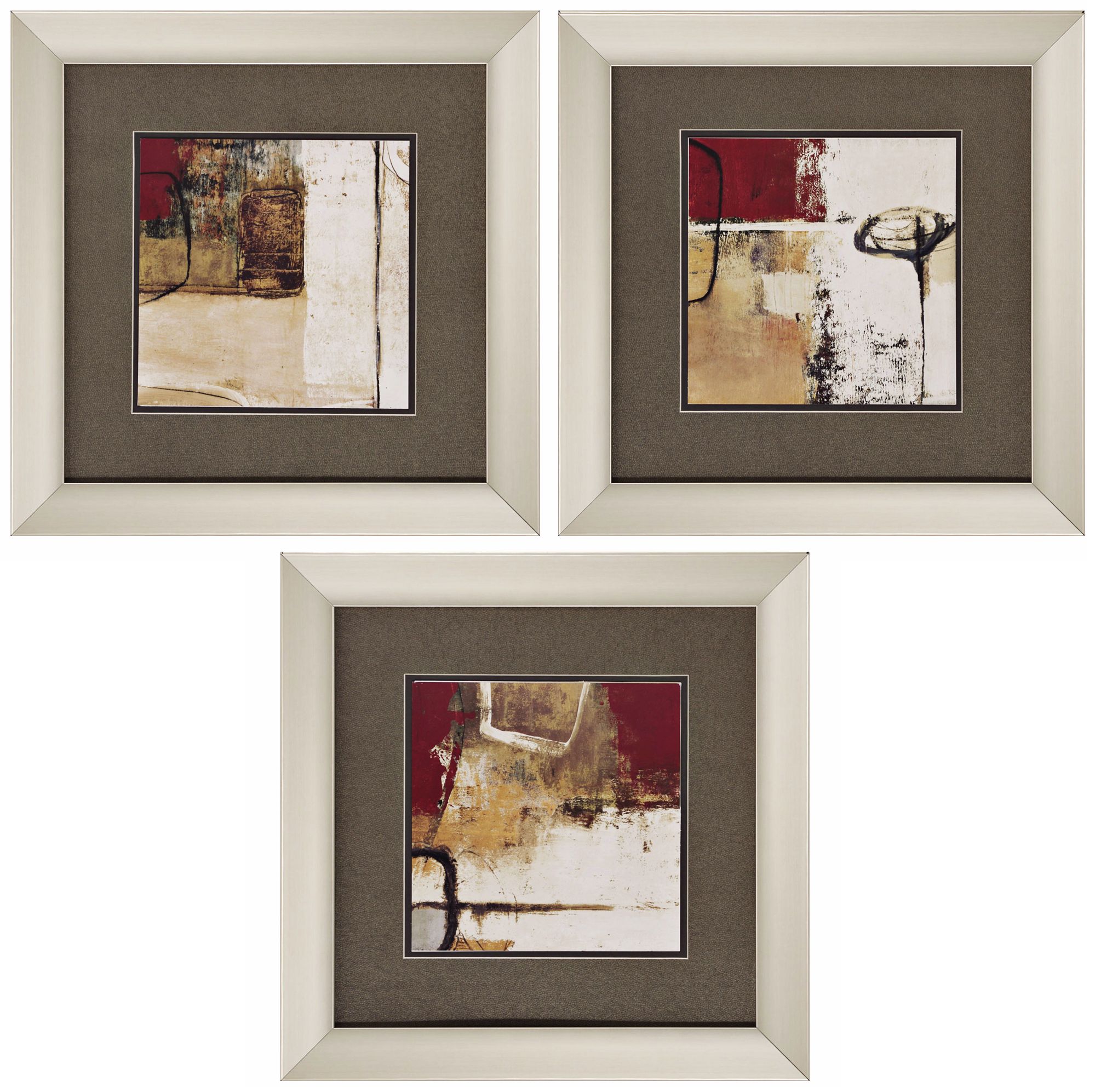Set of Three Black I II & III Framed Wall Art
