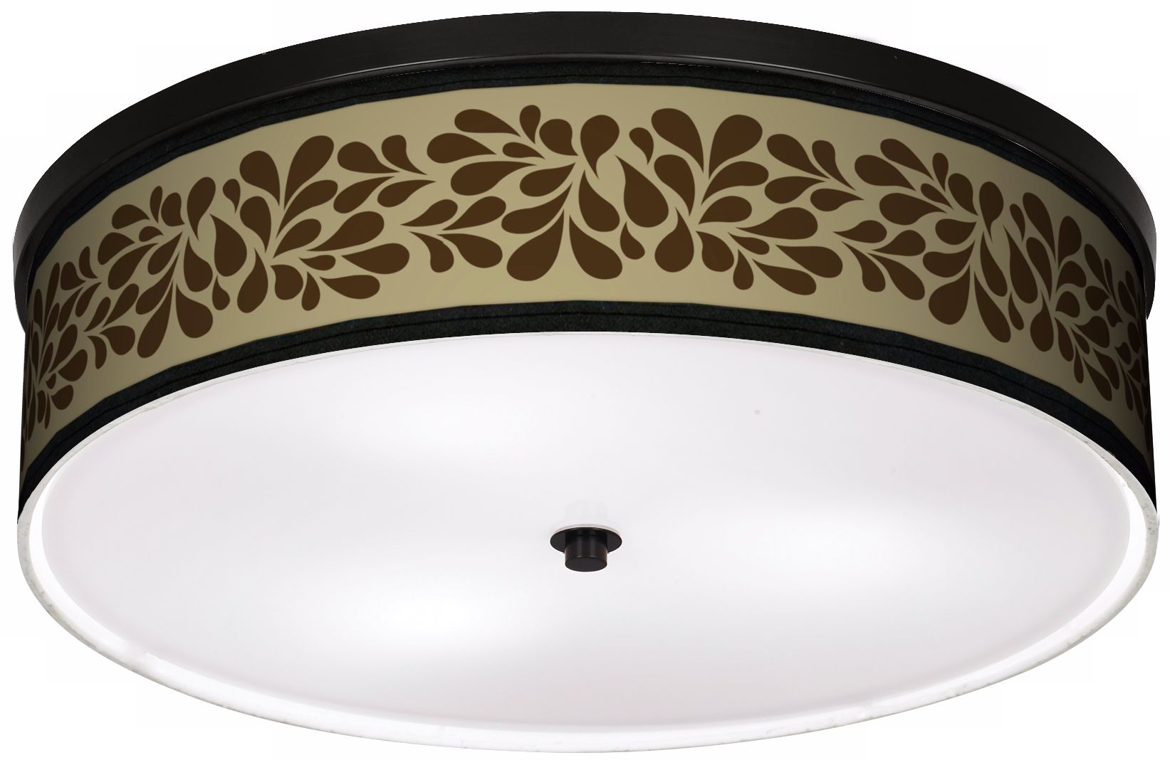 Brown Splash On Tan 20 1/4" Wide CFL Bronze Ceiling Light
