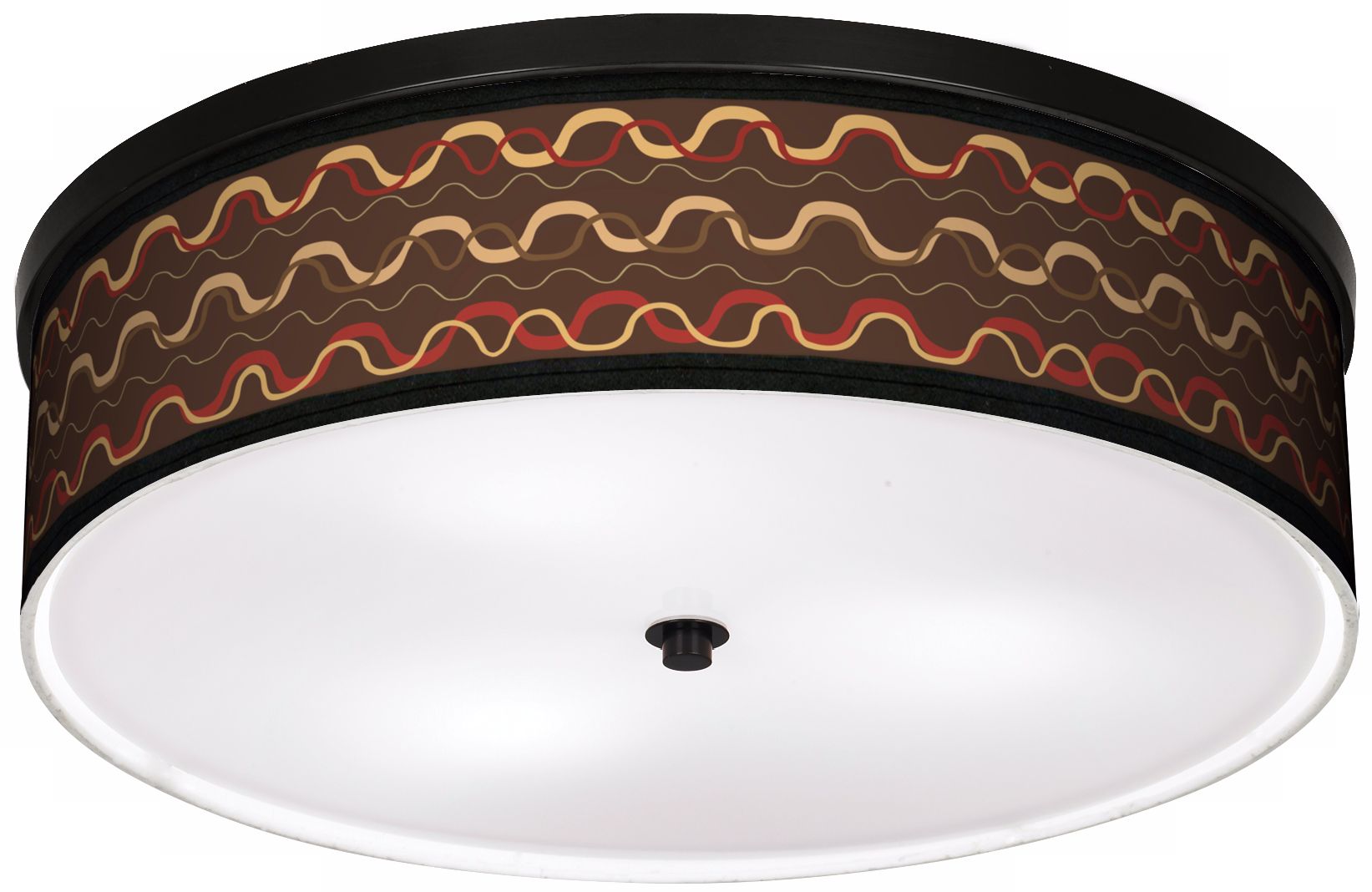 Wave Stitch 20 1/4" Wide CFL Bronze Ceiling Light