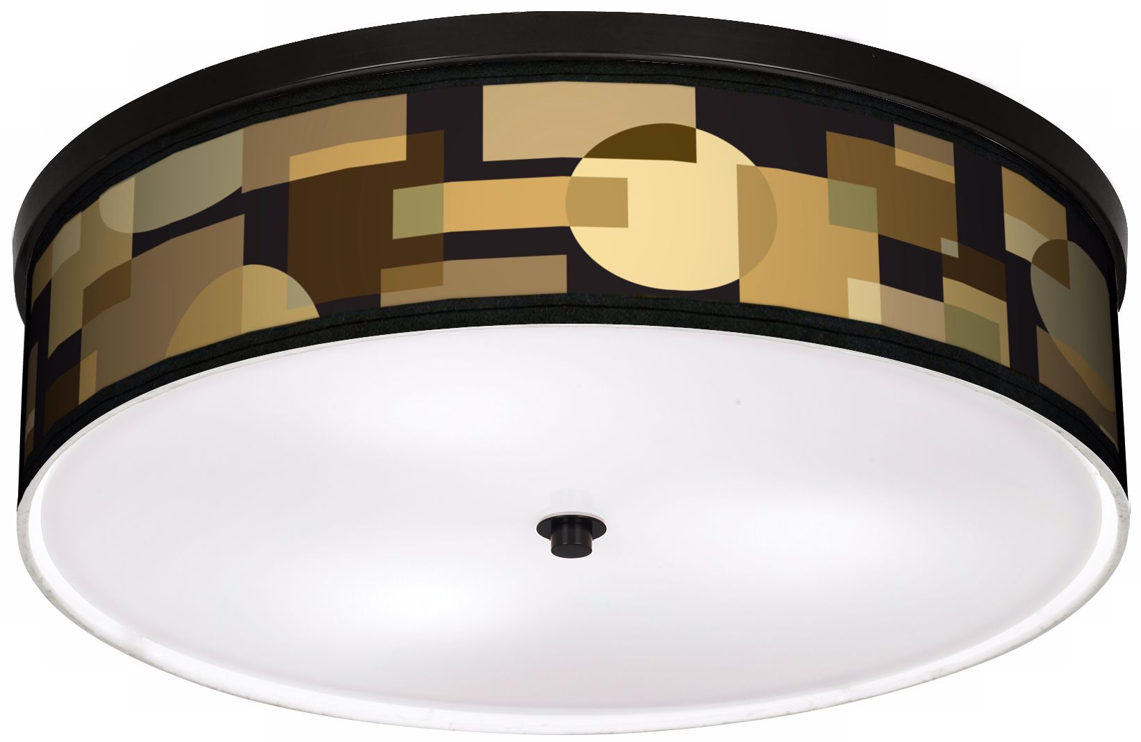 Earthy Geometrics 20 1/4" Wide CFL Bronze Ceiling Light
