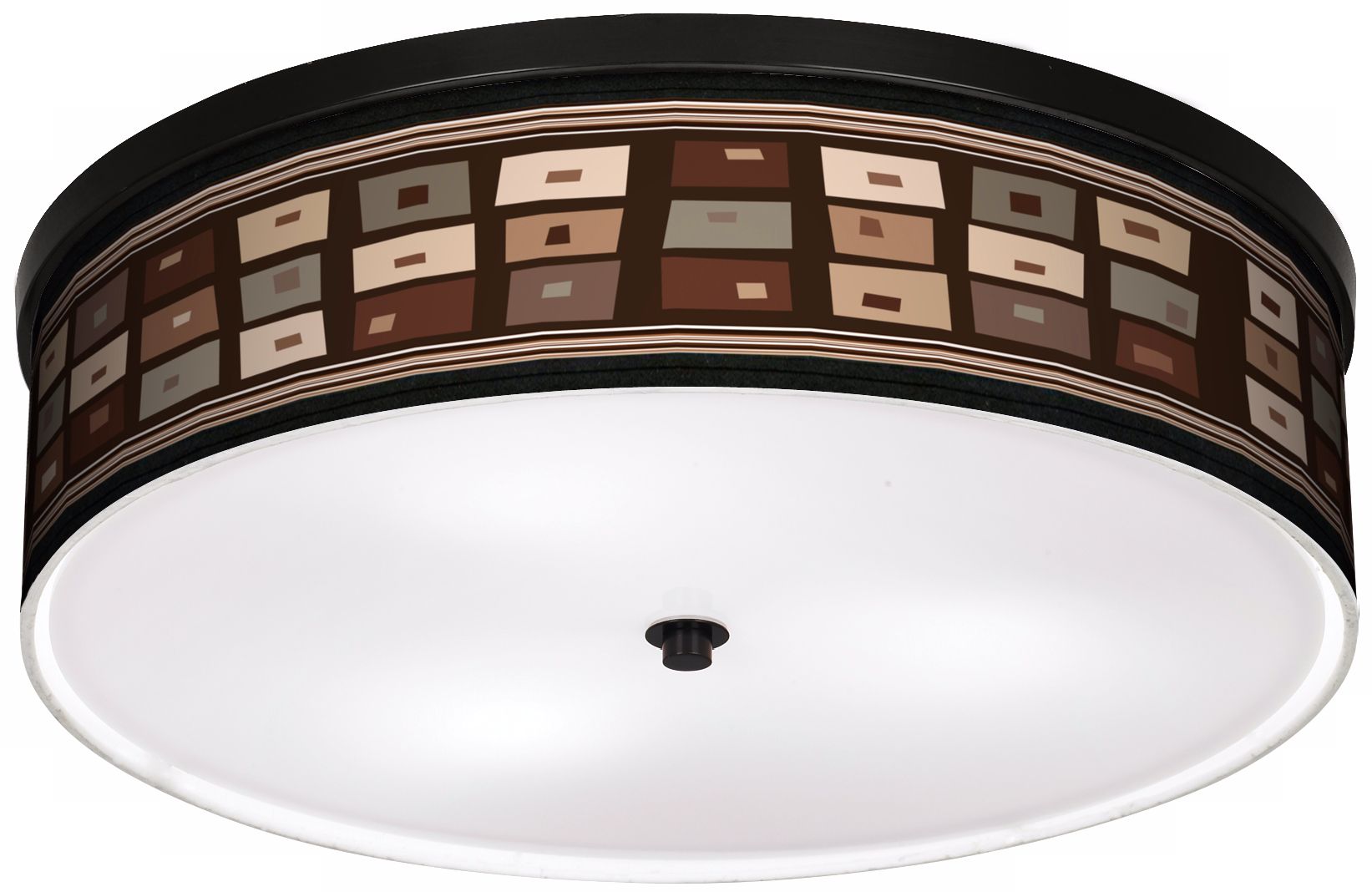 Retro Rectangles 20 1/4" Wide CFL Bronze Ceiling Light