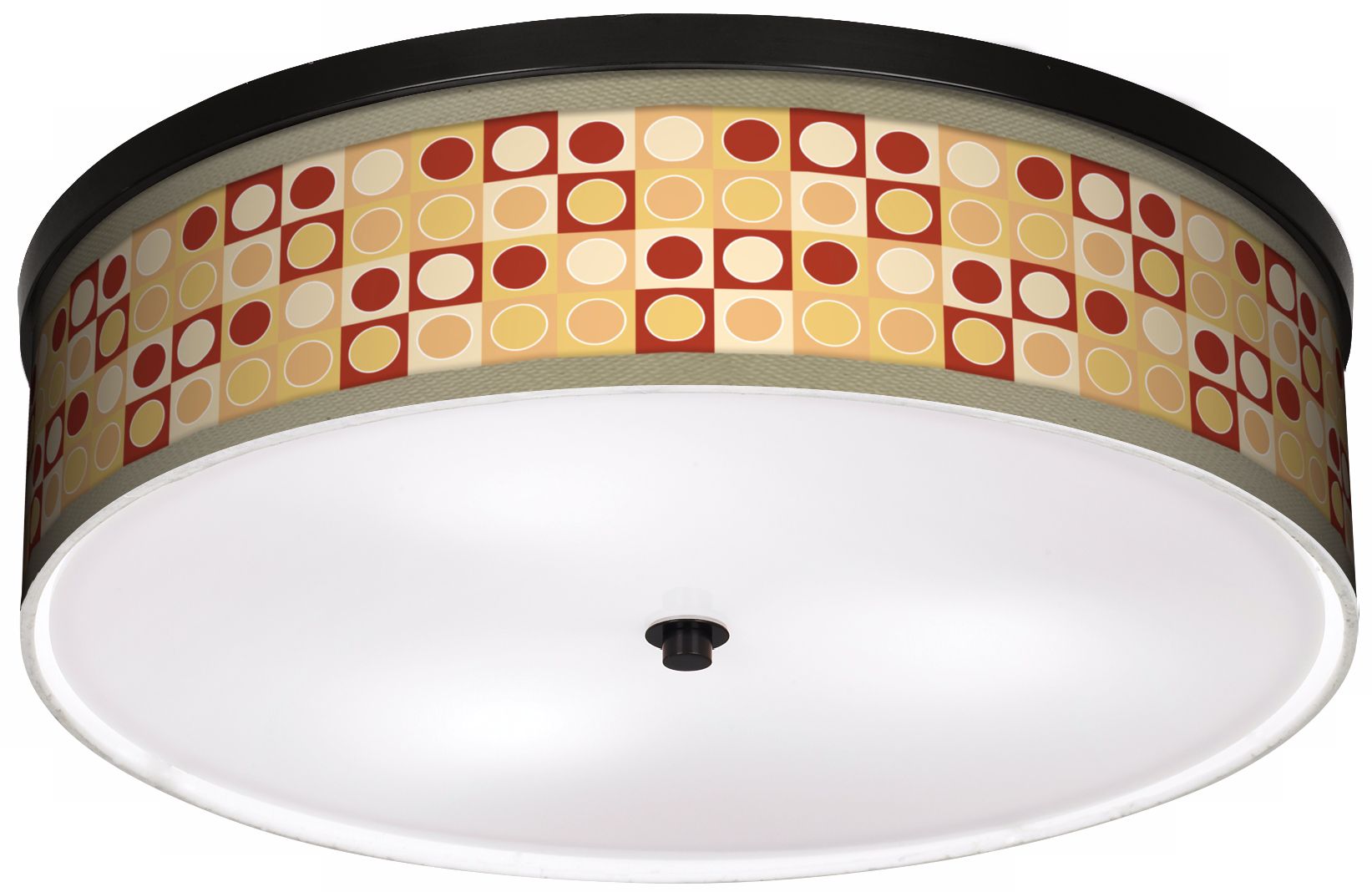 Retro Dotted Squares 20 1/4" Wide CFL Bronze Ceiling Light