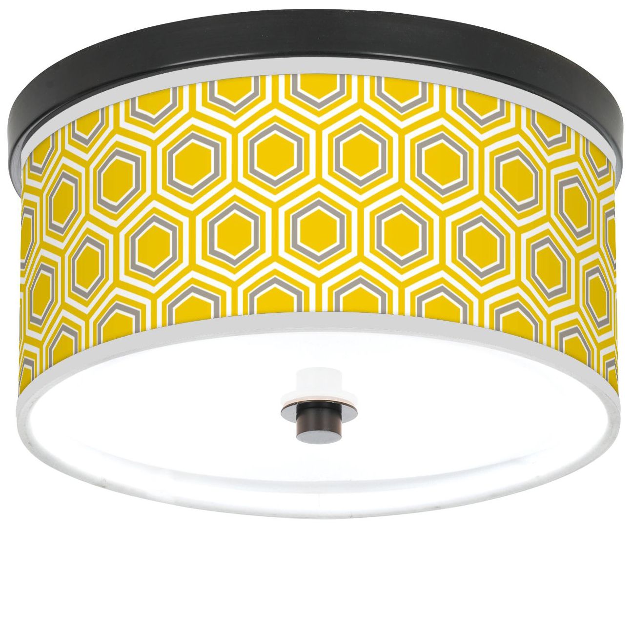 Honeycomb 10 1/4" Wide CFL Bronze Ceiling Light