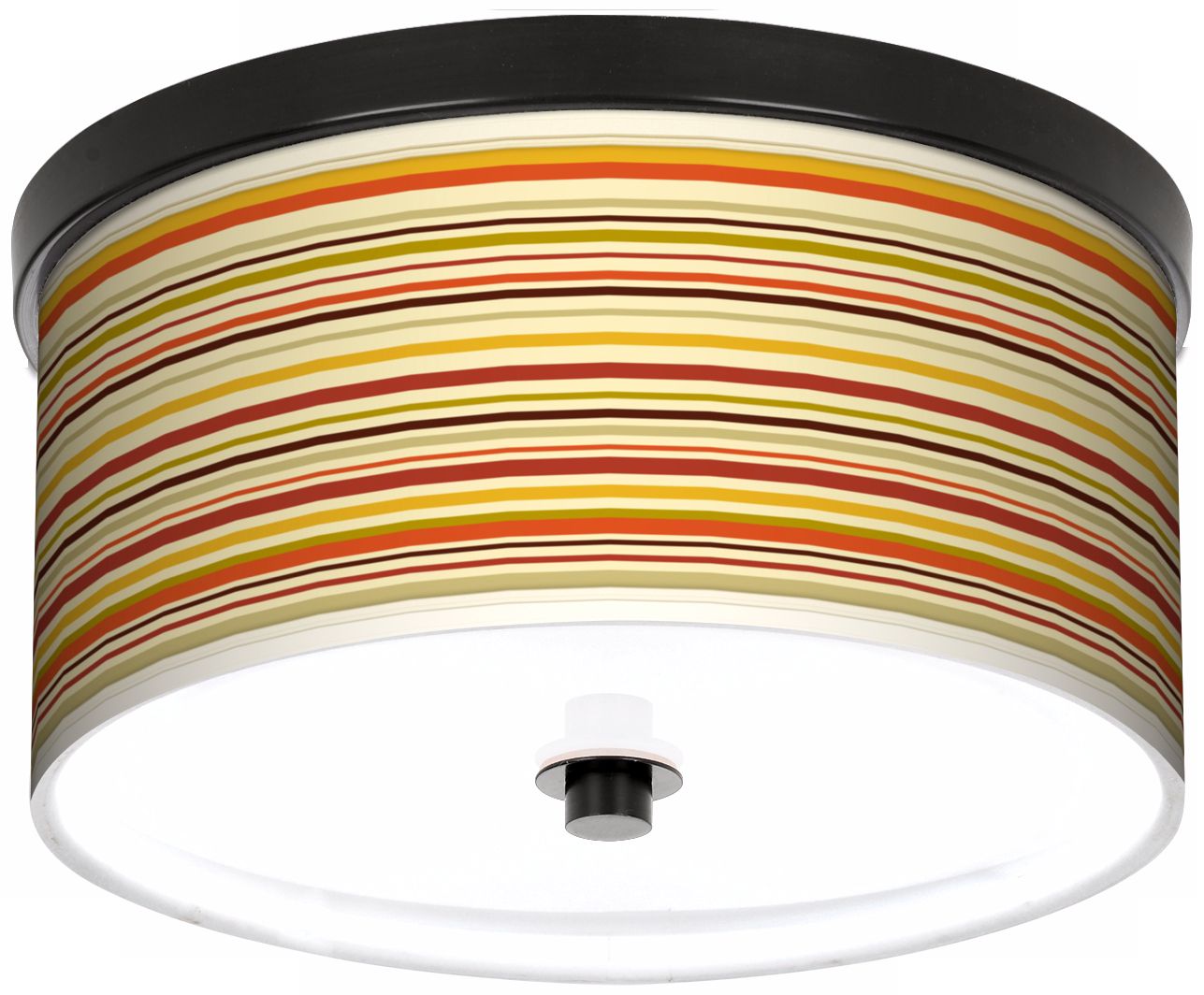 Lemongrass Stripe 10 1/4" Wide CFL Bronze Ceiling Light